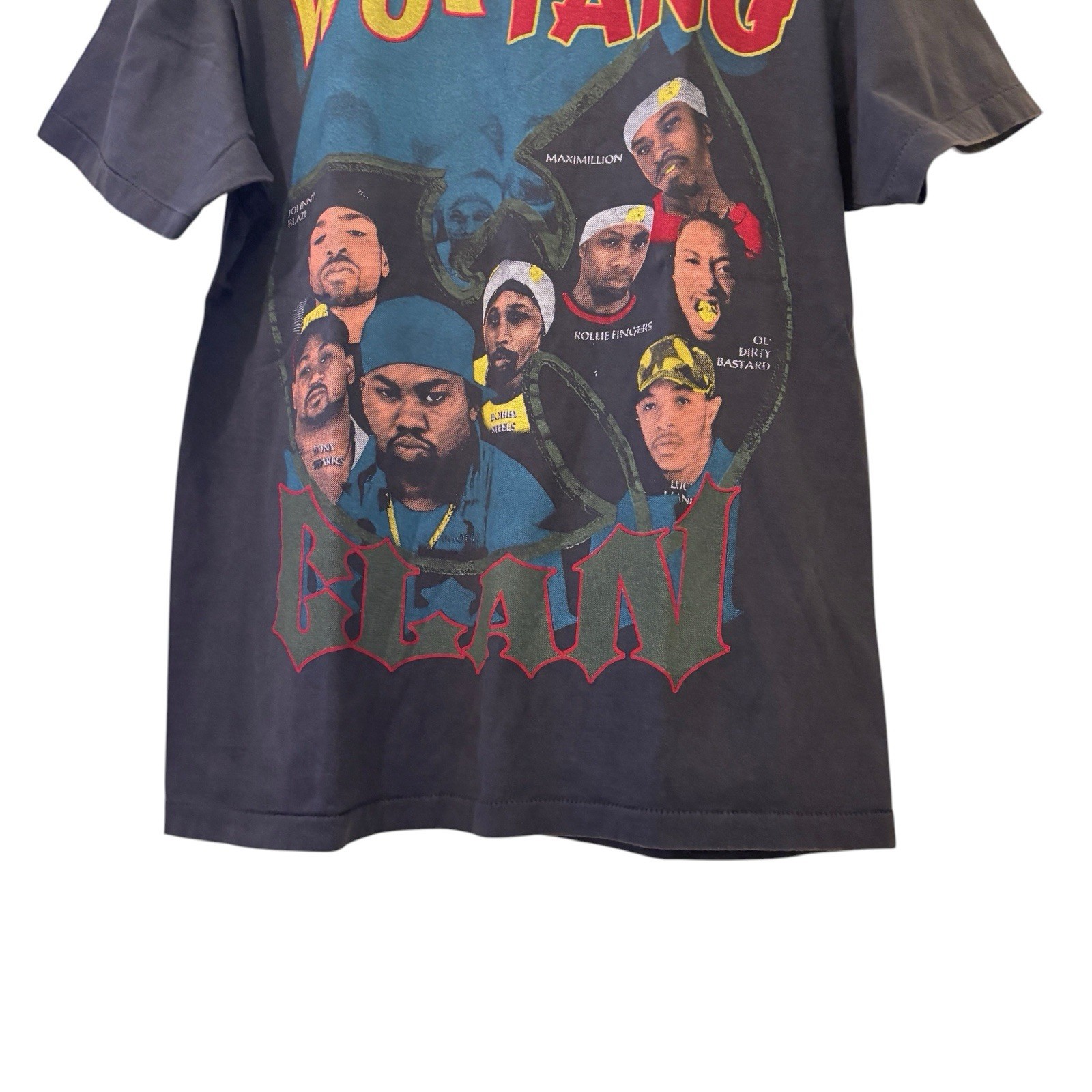 Vintage Wu-Tang Clan Raekwon Ice Cream Fire Exit Faded Black L T-Shirt REPRINT gallery