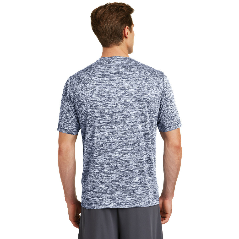 Sport-Tek ST390 Mens T Shirt Posi Charge Electric Heather Gray Navy Size Medium gallery