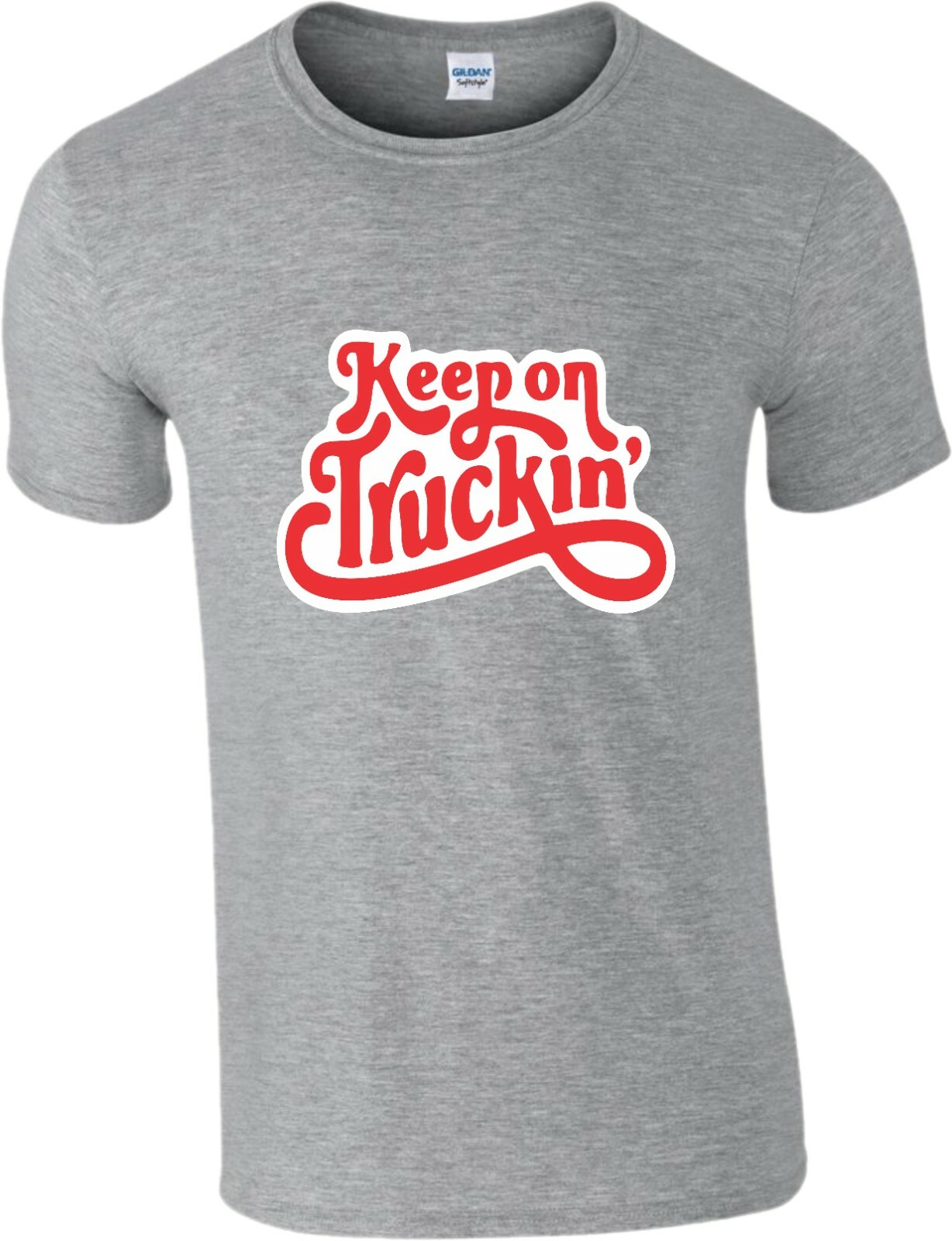 Adults Modern Unisex Tee Shirt Keep On Trucking Design Trendy Tee Small to 4XL
