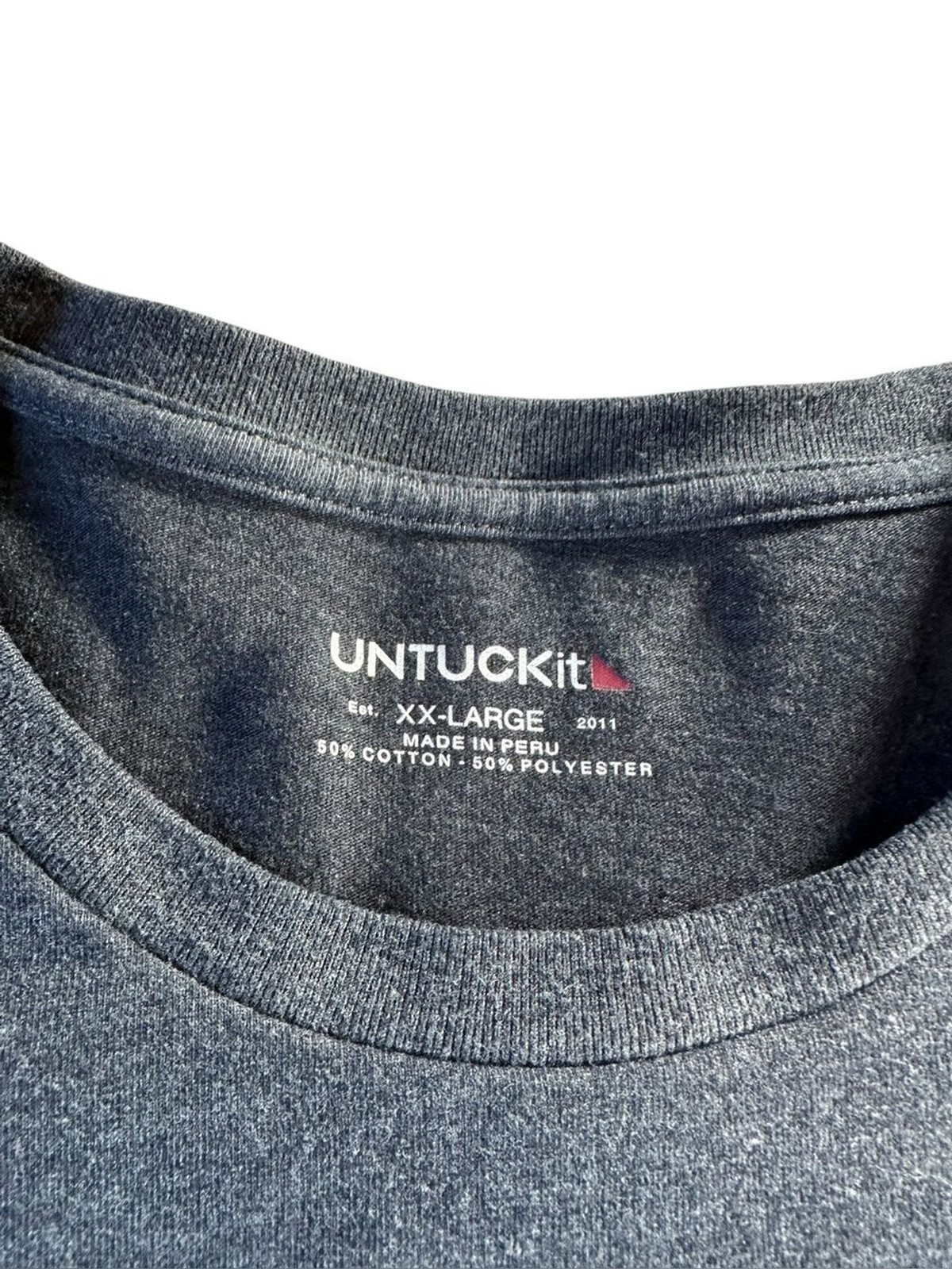 3 Pack-UNTUCKit Short Sleeve Crew Men’s T-Shirt - XXL Charcoal/Lt. Blu/Royal Blu gallery