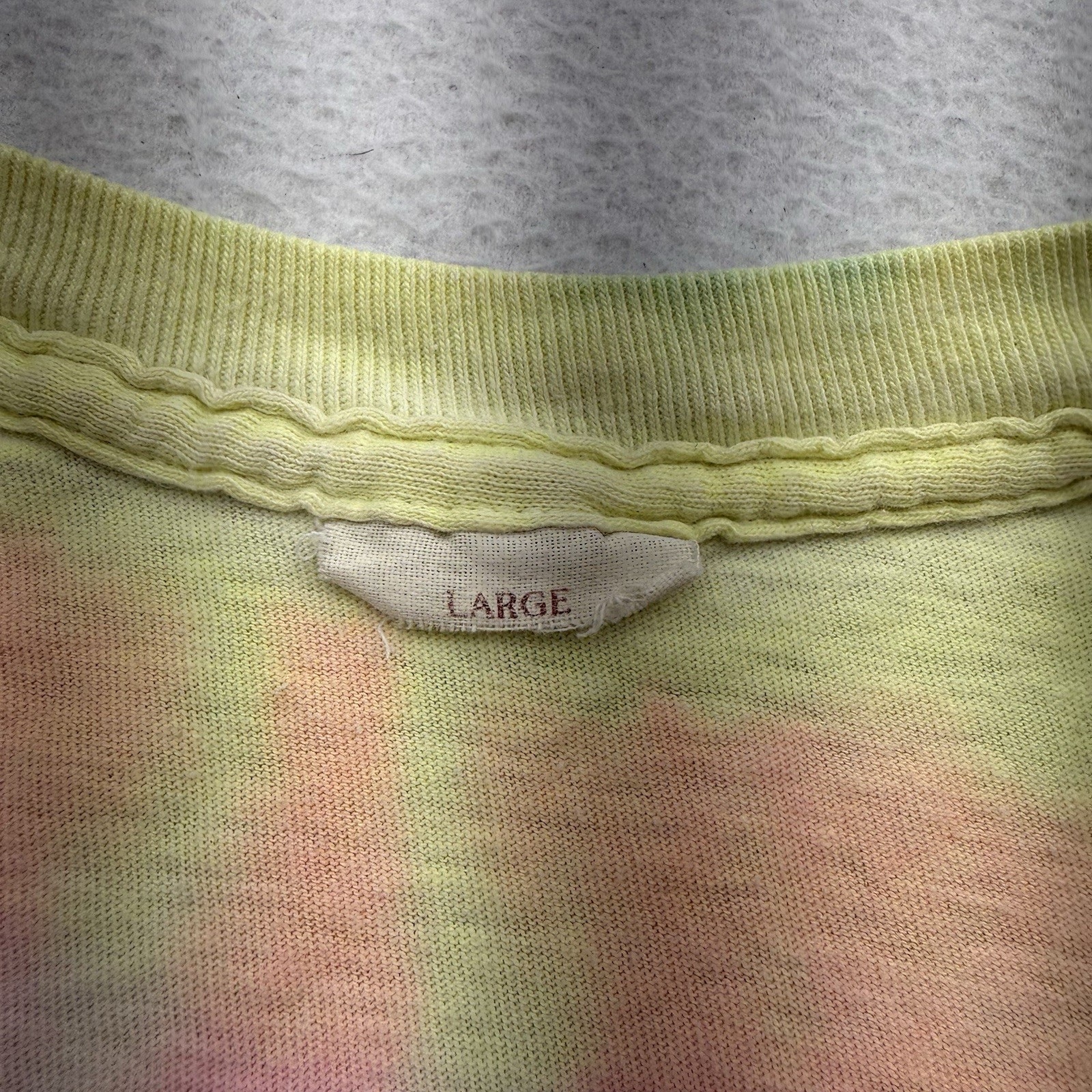 Vintage Tie Dye Blank T Shirt Thin Lightweight Distressed Single Stitch L gallery