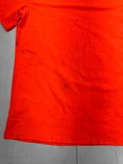 Shein Solid Orange Basic Short Sleeve Crew Neck T shirt Mens Size Large