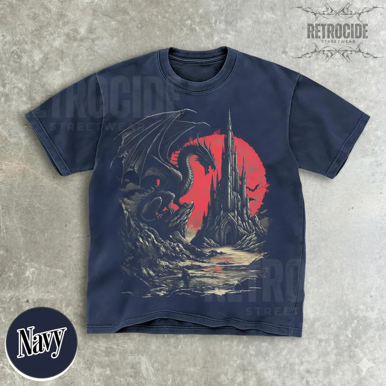 Dragon Medieval Comfort Tee Shirt Fantasy Graphic Men Women Unisex Gift gallery