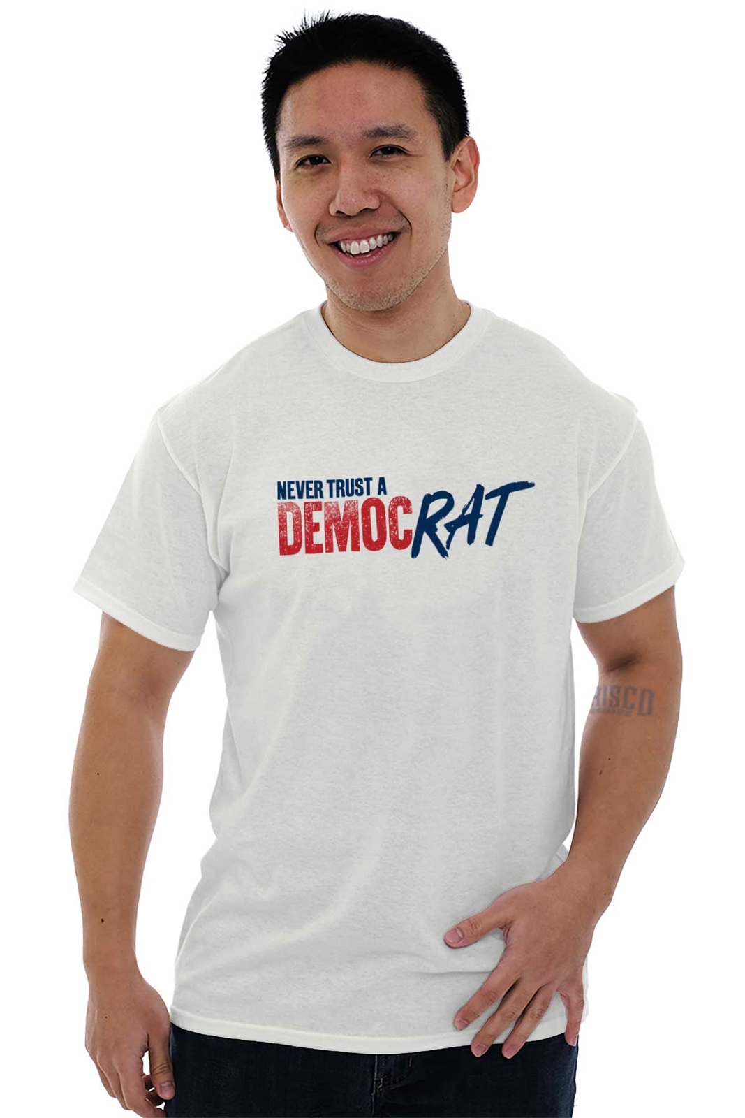 Never Trust A Democrat Rat Political Party Womens or Mens Crewneck T Shirt Tee gallery