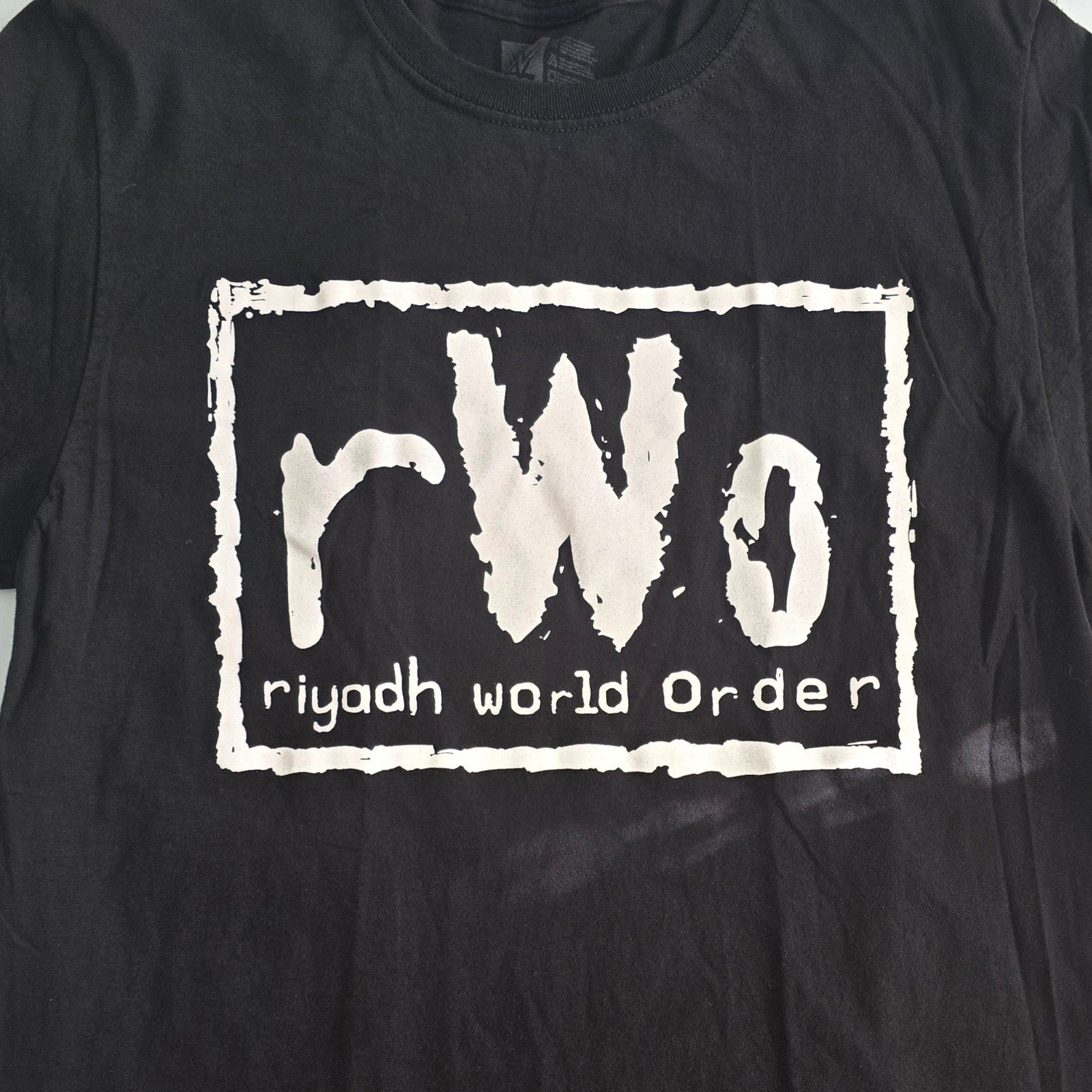 WWE Authentic rWo Riyadh World Order Black Graphic T-Shirt Mens L Royal Rumble gallery