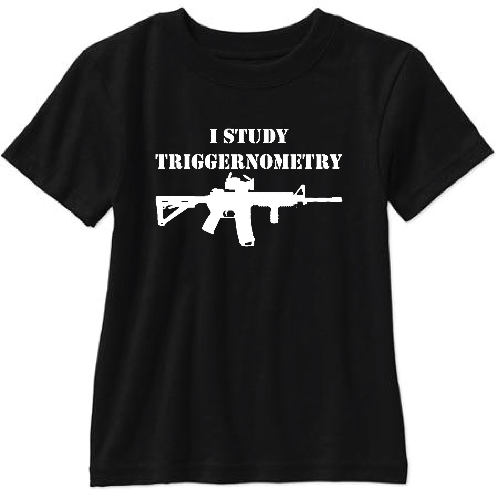 I Study Triggernometry AR Short Sleeve T Shirt Tee AR15 M16 1911 M9 M14 2nd
