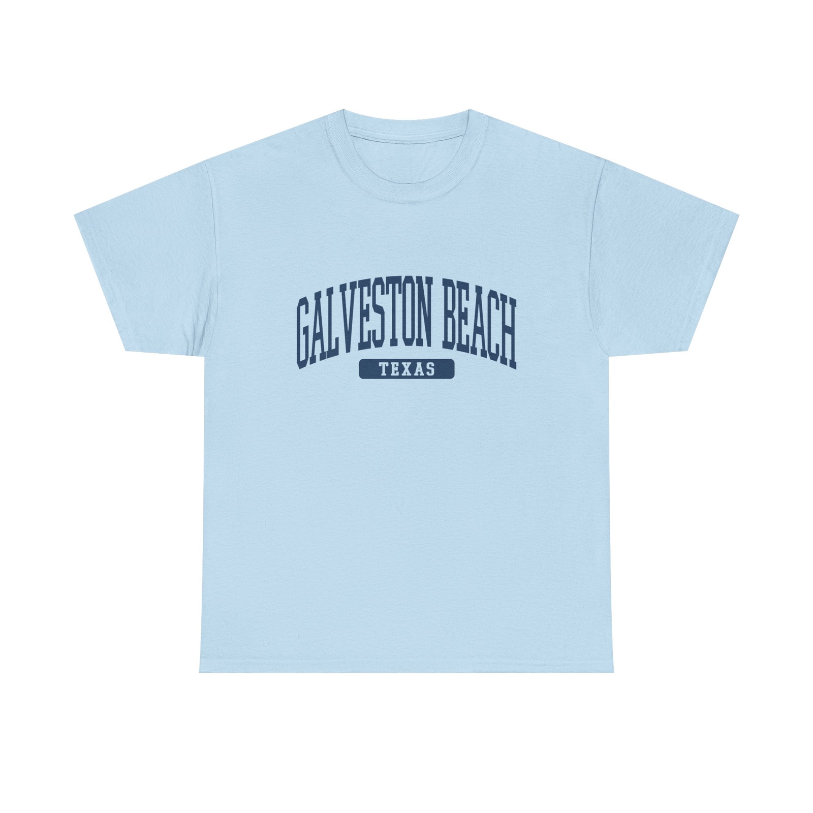 Galveston Beach Texas Souvenir Beach, Vintage, Minimalist T-Shirt Light Blue gallery