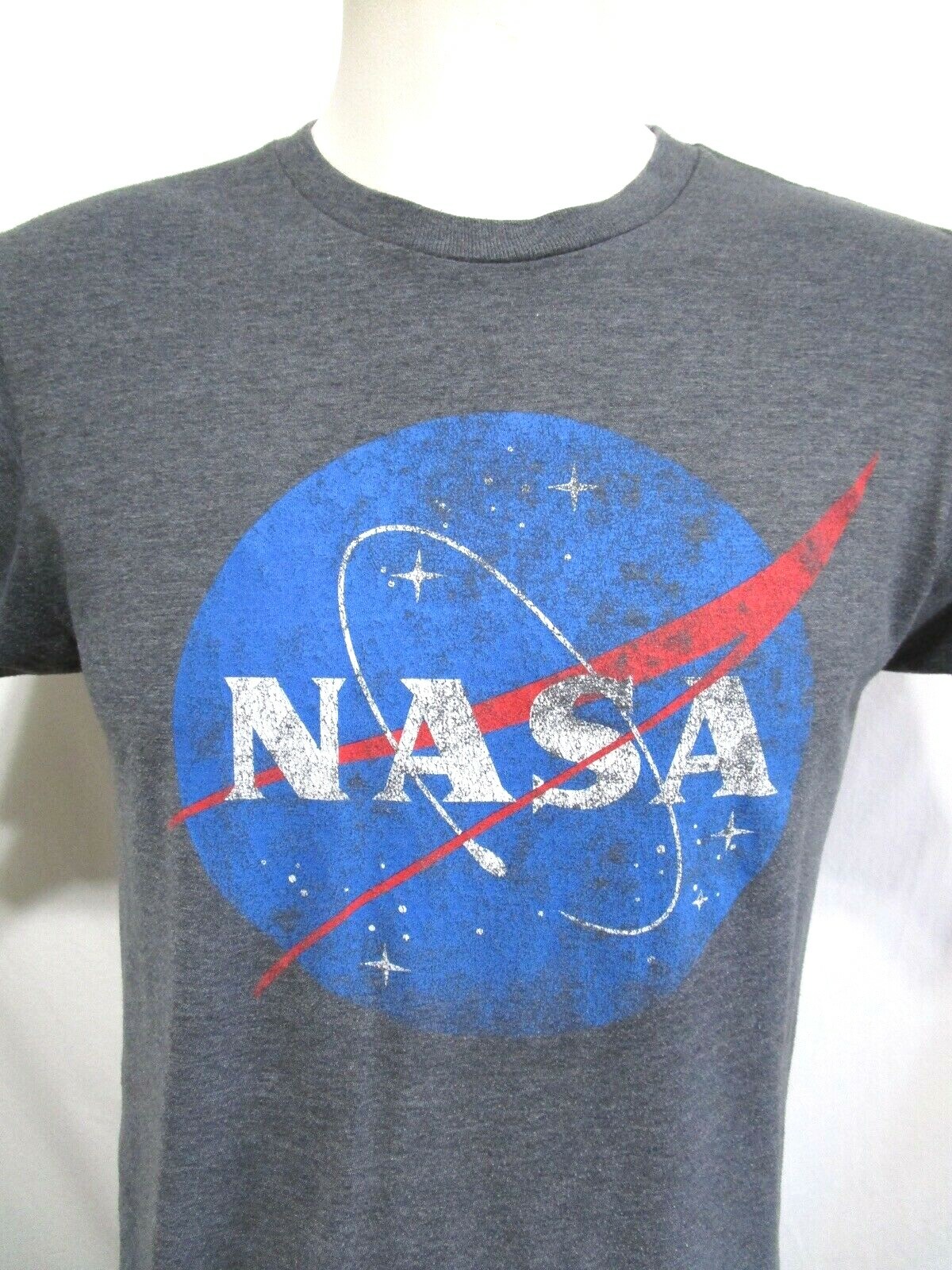 N.A.S.A. Logo Heather Gray T Shirt Men Size M gallery