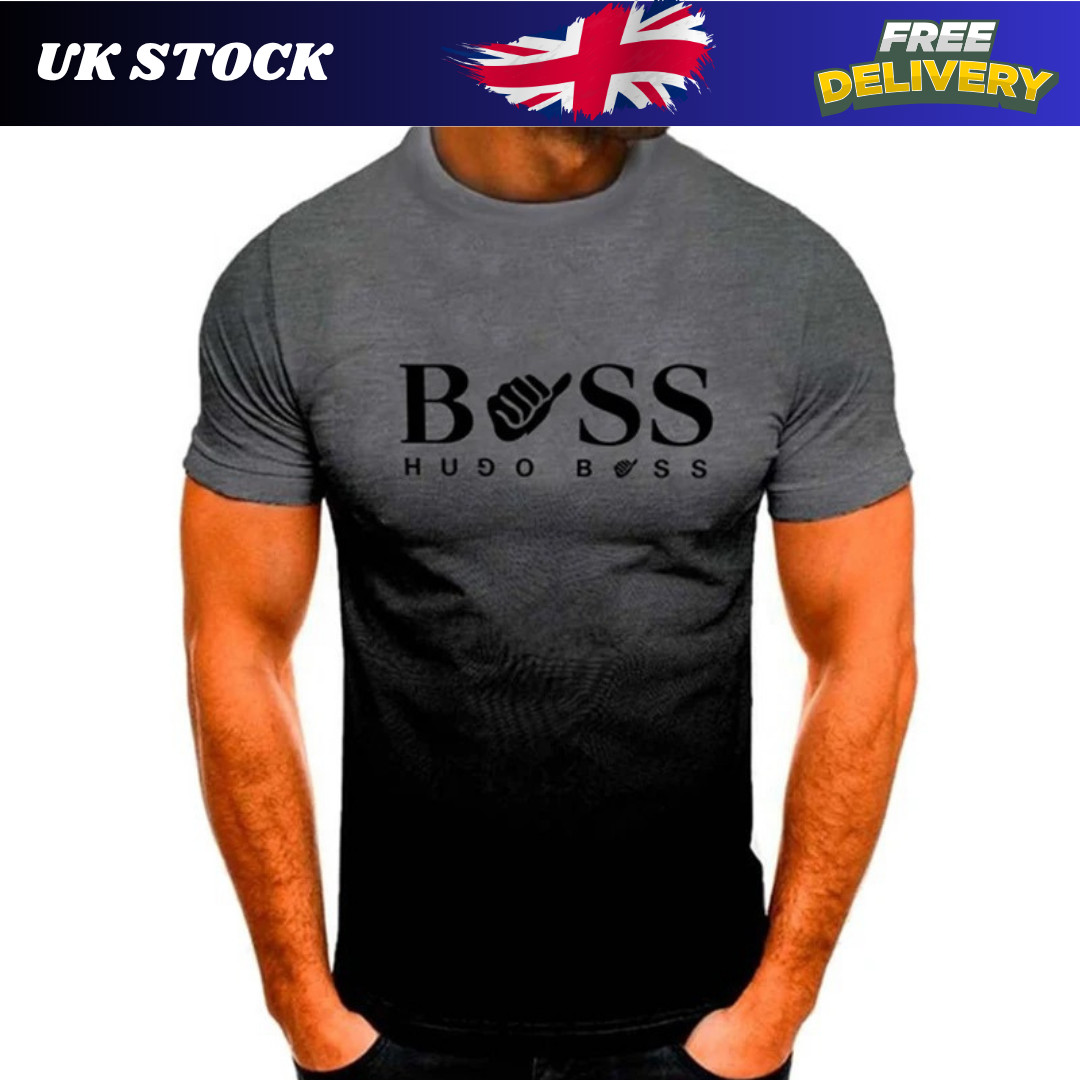 Men's T-Shirt Stylish Vibrant Sports Top Quick-Drying Breathable Regular Size UK gallery