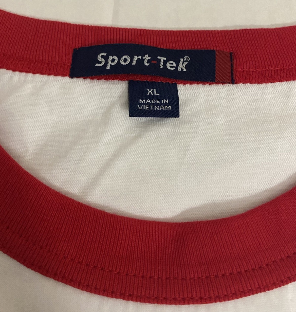 Sport-Tek Colorblock Raglan Baseball Sleeves Jersey. Red/White. Men’s XL NWOT! gallery