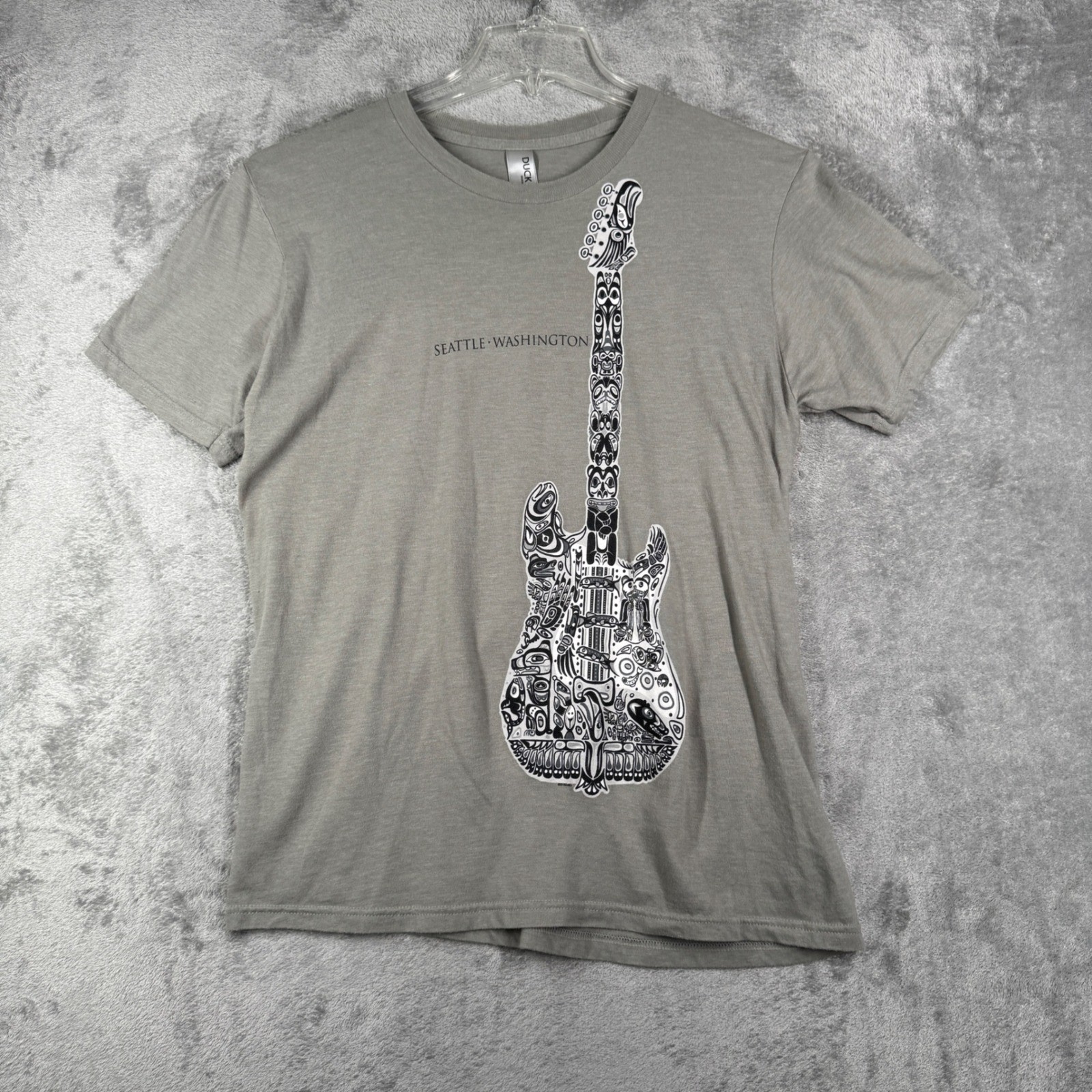 Duck Co Seattle Washington Guitar Graphic T-Shirt Mens Size M gallery