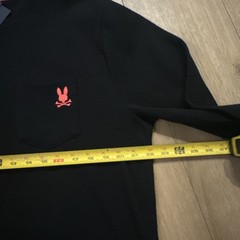 NWT Psycho Bunny Vail Long Sleeve Waffle Lounge Pocket Shirt Men’s 2XL BLK
