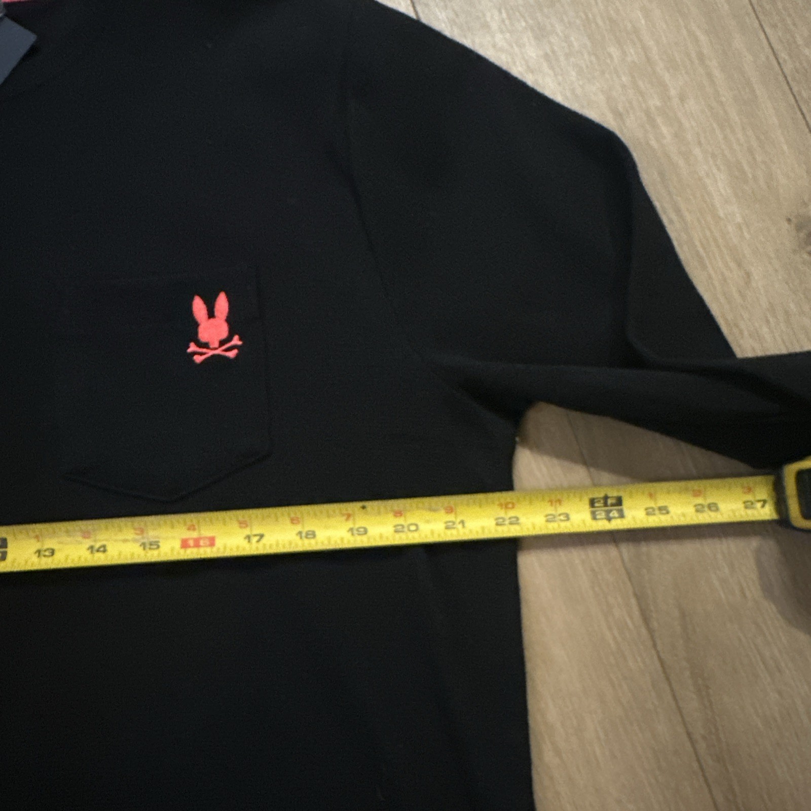 NWT Psycho Bunny Vail Long Sleeve Waffle Lounge Pocket Shirt Men’s 2XL BLK gallery