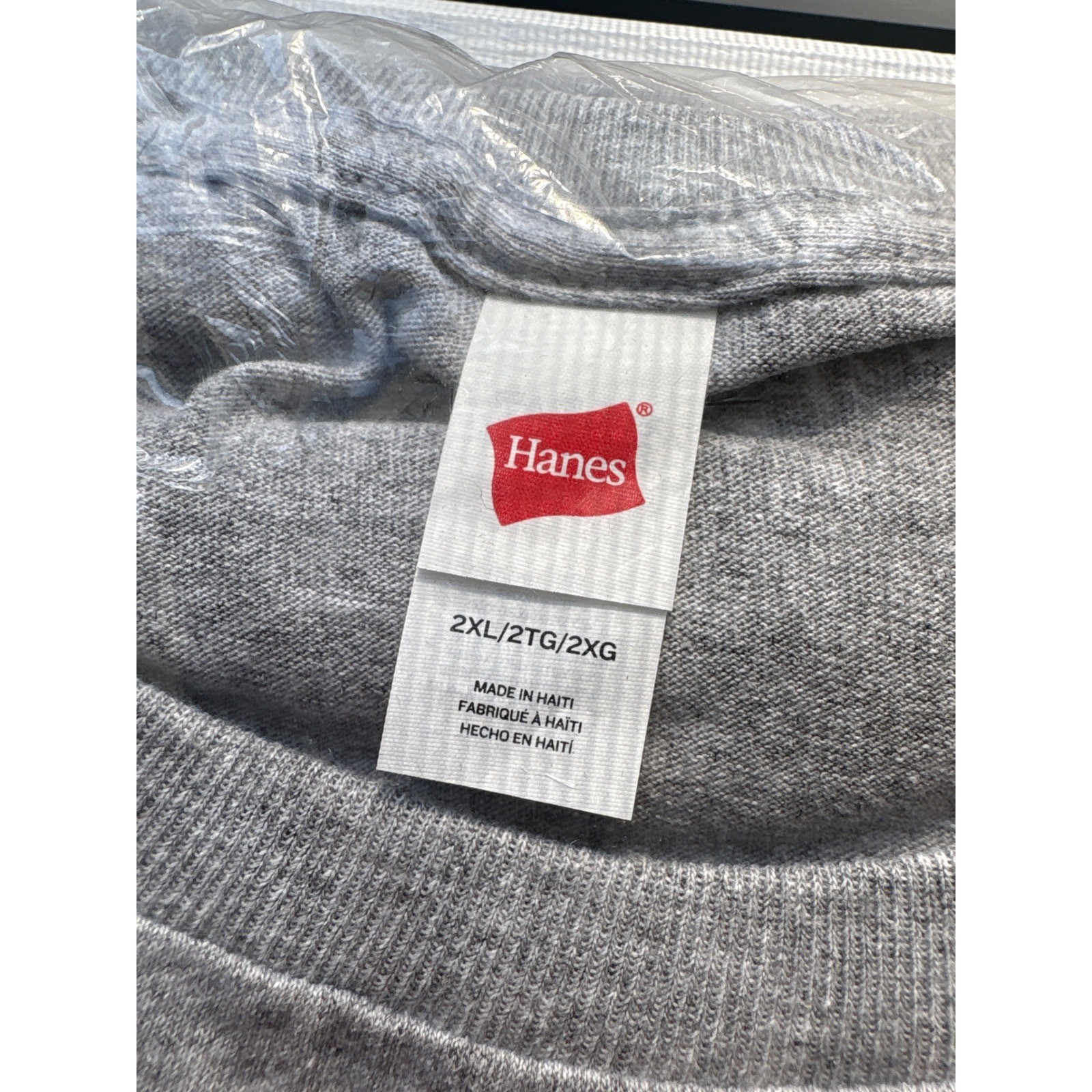 Hanes Mens Light Steel Cotton Soft-Spun T-Shirt 2XL Gray Crew Neck O5280 NIP gallery