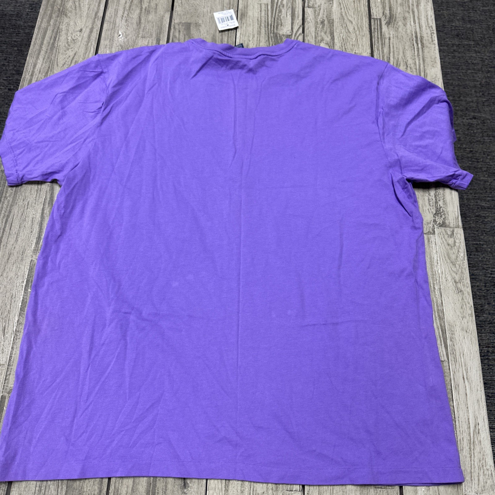 NWT VTG Polo Ralph Lauren Crew Neck Tee L Purple Single Stitch Logo Embroidered gallery