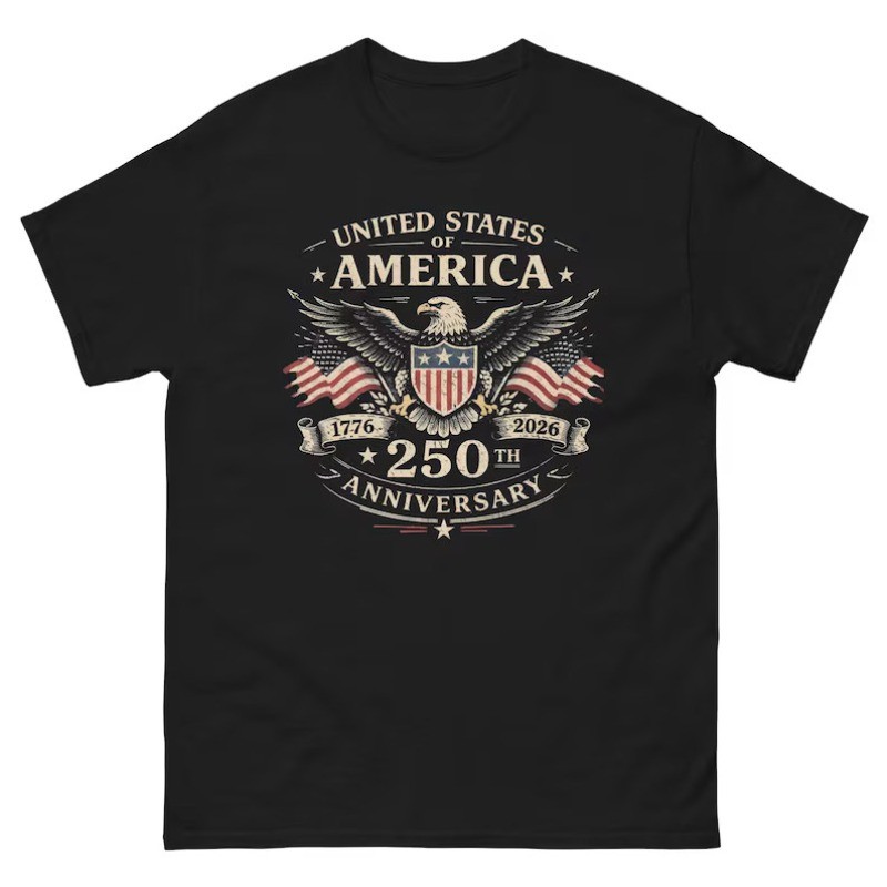 USA 250th Anniversary T-Shirt USA Flag Vintage 4th of July Patriotic Gift Tee gallery