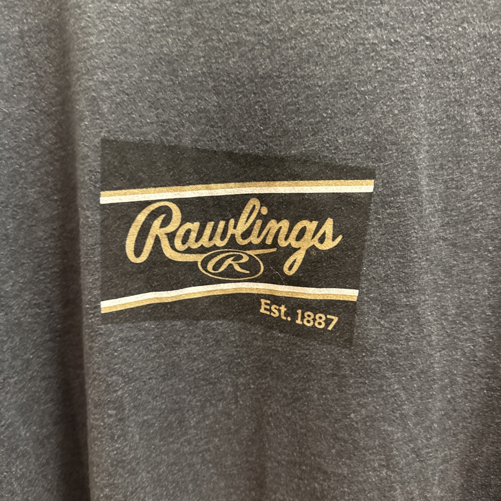 Vintage Rawlings Gray Short Sleeve T Shirt Baseball Sports Tee Top gallery