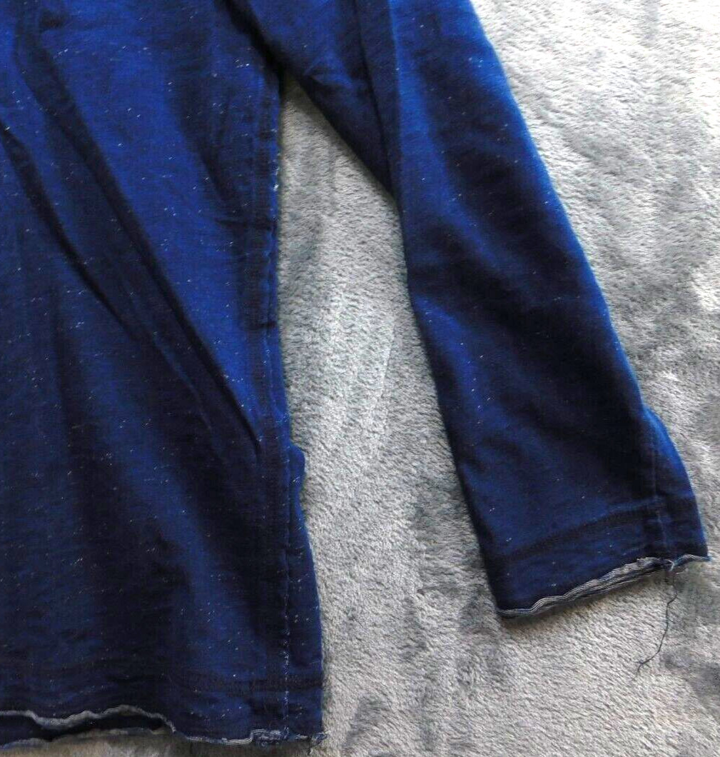 Johnston & Murphy Shirt Mens Large Navy Henley Long Sleeve Contrast Trim gallery