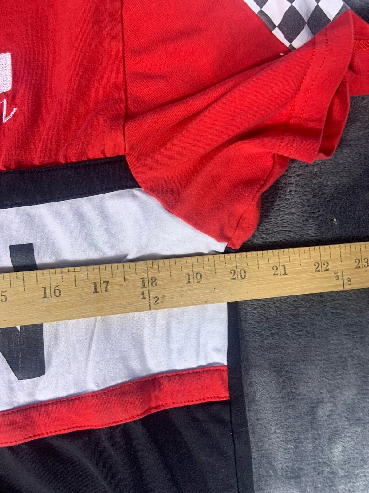 Eternity BC AD Shirt Mens M Black Red White Color Block Japan Katakana Motor 1 gallery