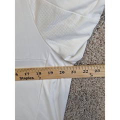 Adidas Shirt Mens Medium White Climacool Training V-Neck Athletic Summer