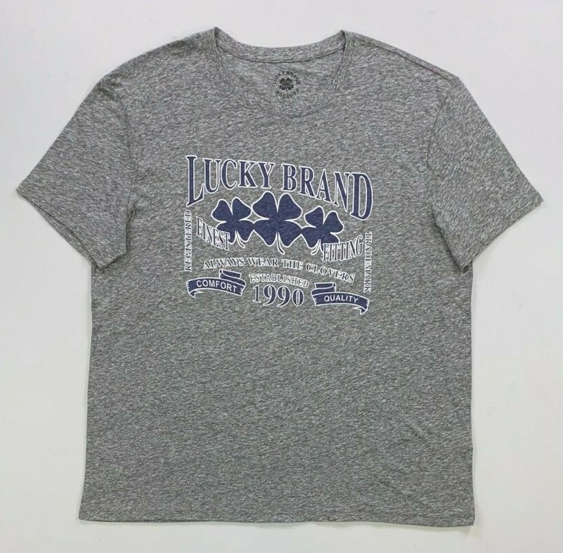 Men's Lucky Brand Re-Issue Clovers Polyester/Cotton/Rayon Short Sleeve T-Shirt gallery