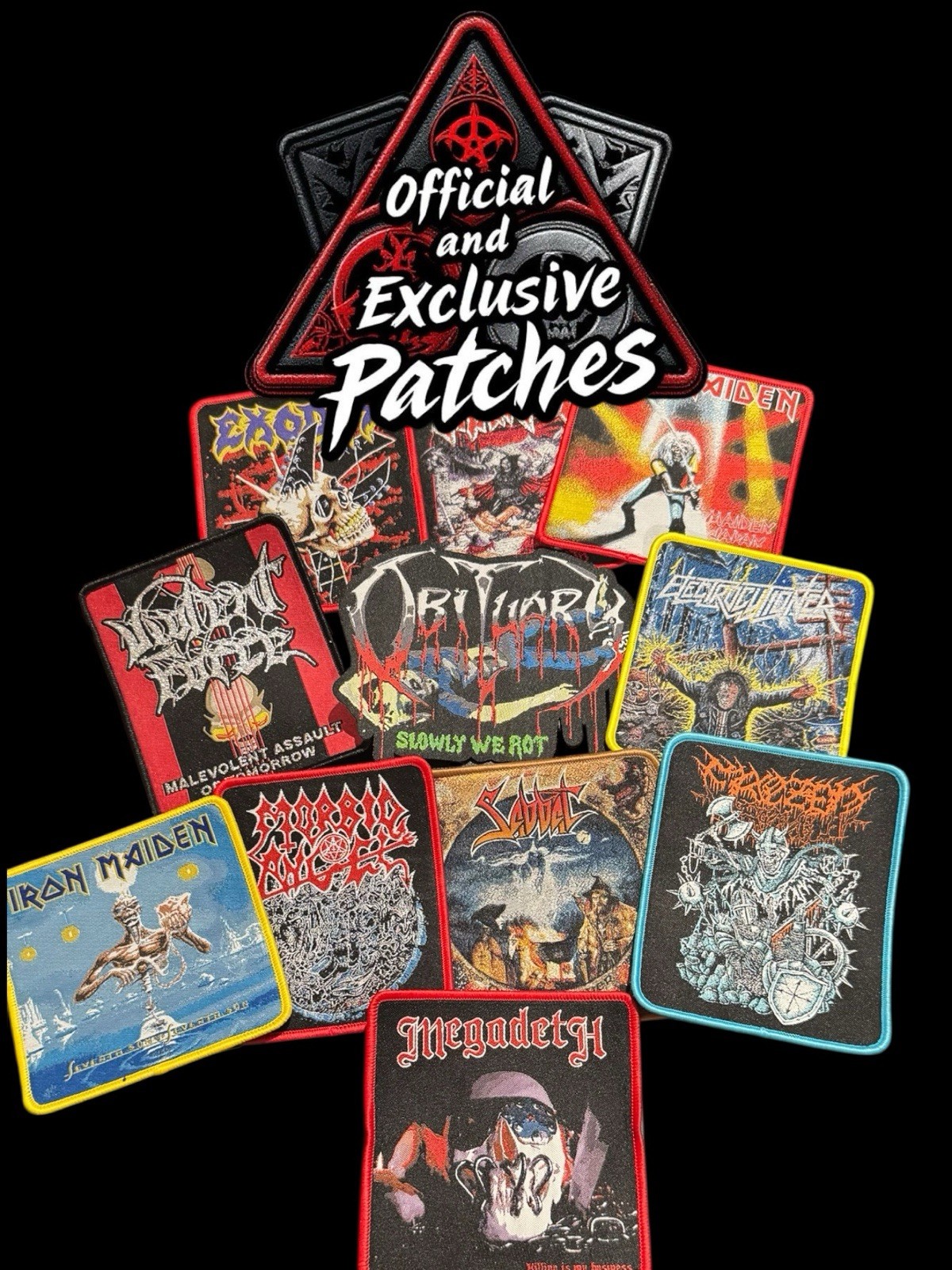 Official & Exclusive Woven Patch Hard Rock Heavy Thrash Death Black Metal 2 gallery
