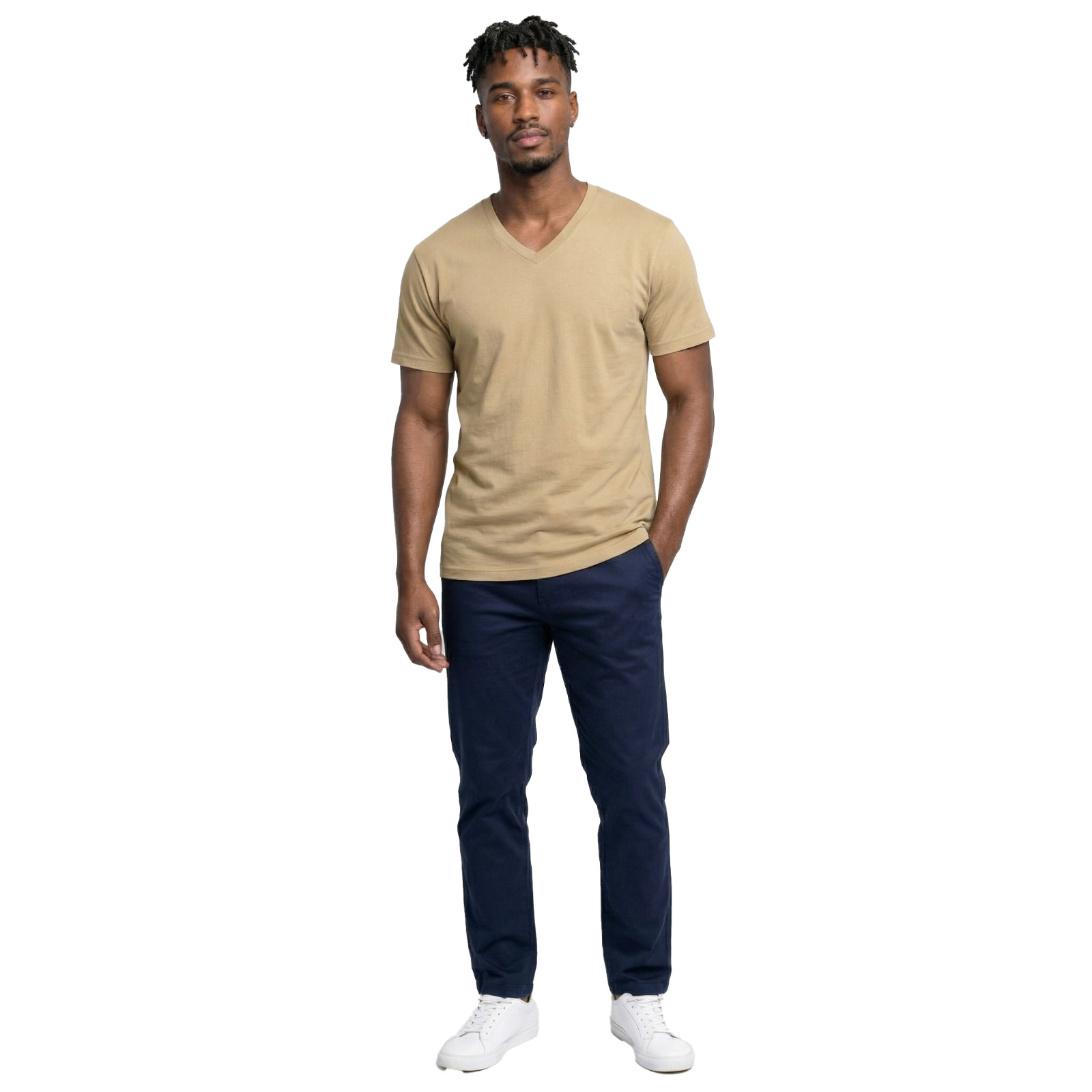 Access Men's Heavyweight Short Sleeve Cotton V-Neck T-Shirt (Pack of 3) gallery