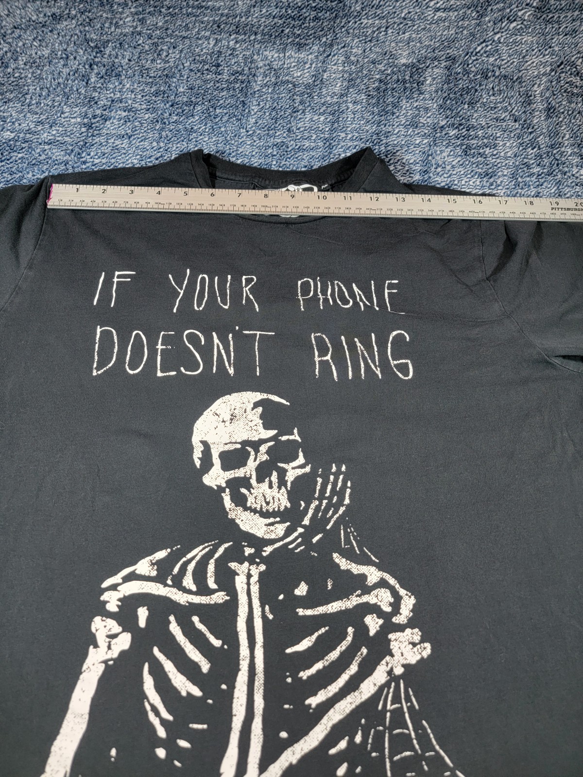 KILLSTAR Men’s Black Skeleton Graphic Print Crew Neck Short Sleeve T-Shirt XL gallery