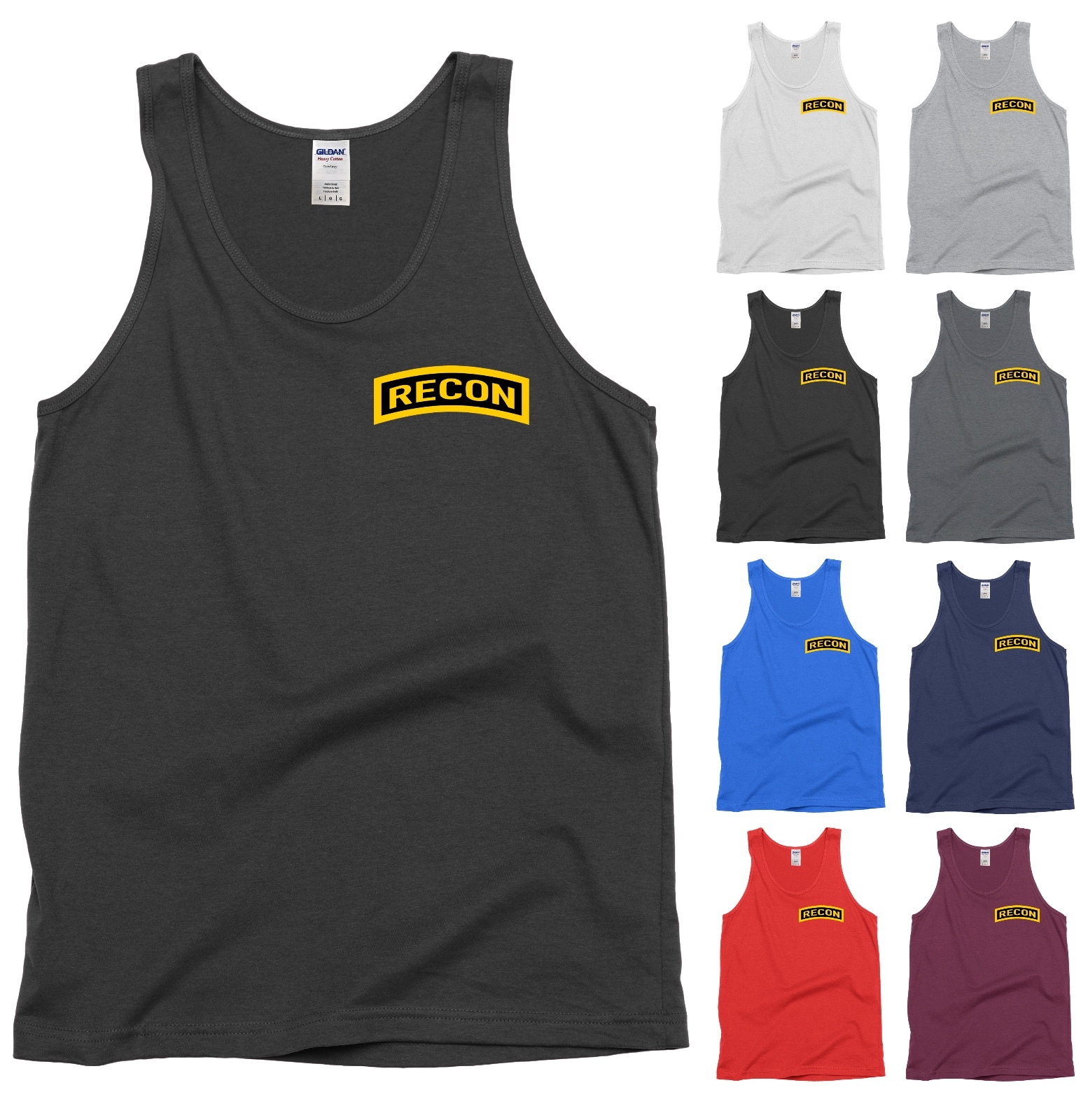 US Army RECON Tab Tank Top Infantry Shirt - NEW gallery