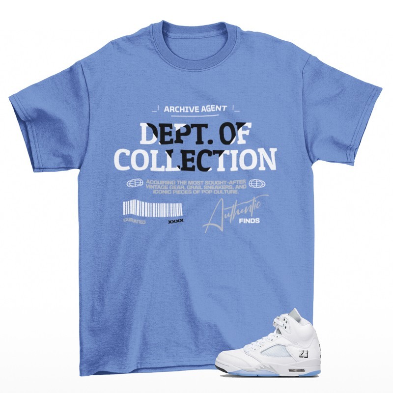 Archive Sneaker Shirt Blue to Match Jordan 5 Retro White Metallic HQ7978-103 gallery