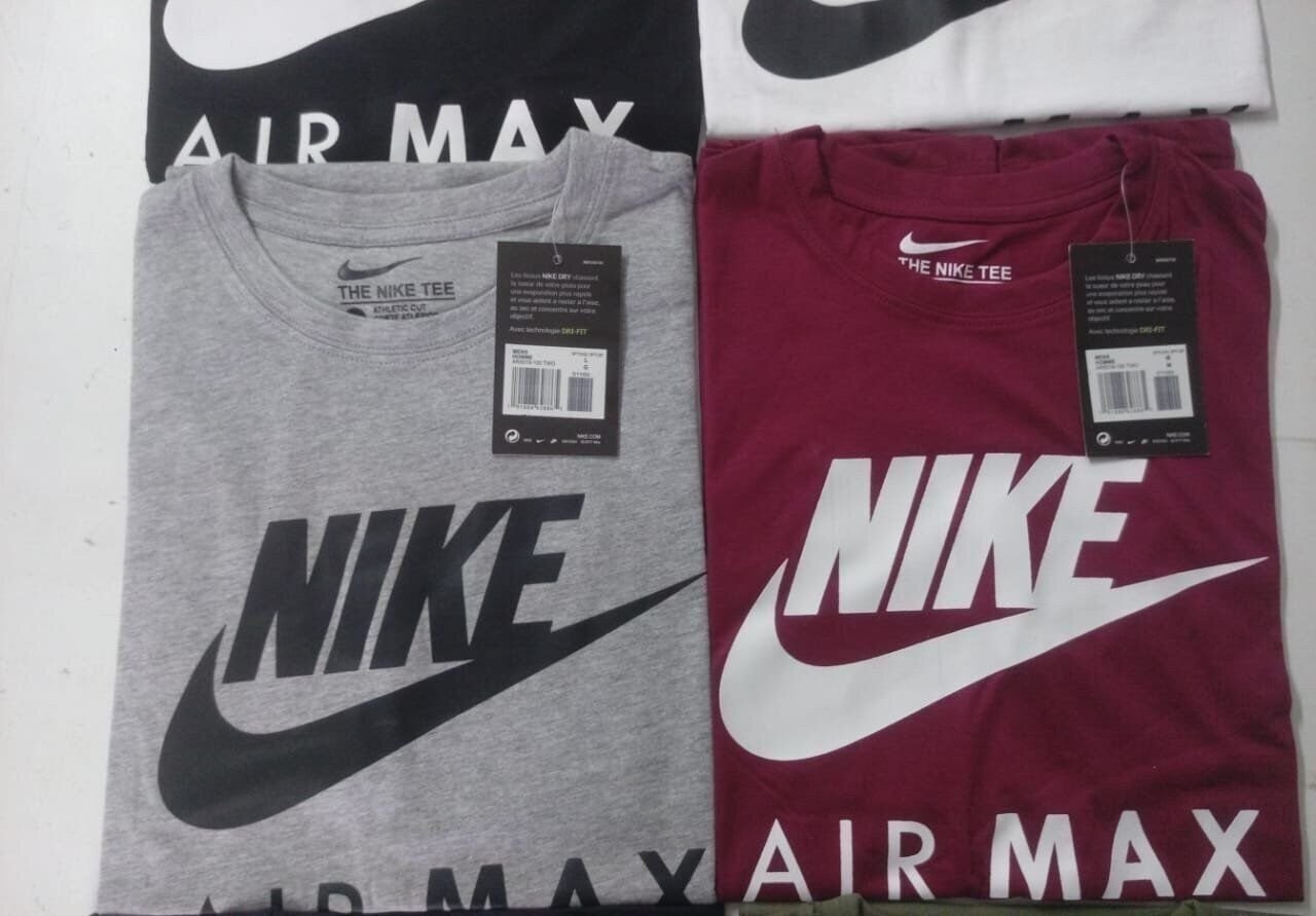 Nike Men's Air Max T-Shirt Swoosh Logo Athletic Active Wear Grey Size Small gallery