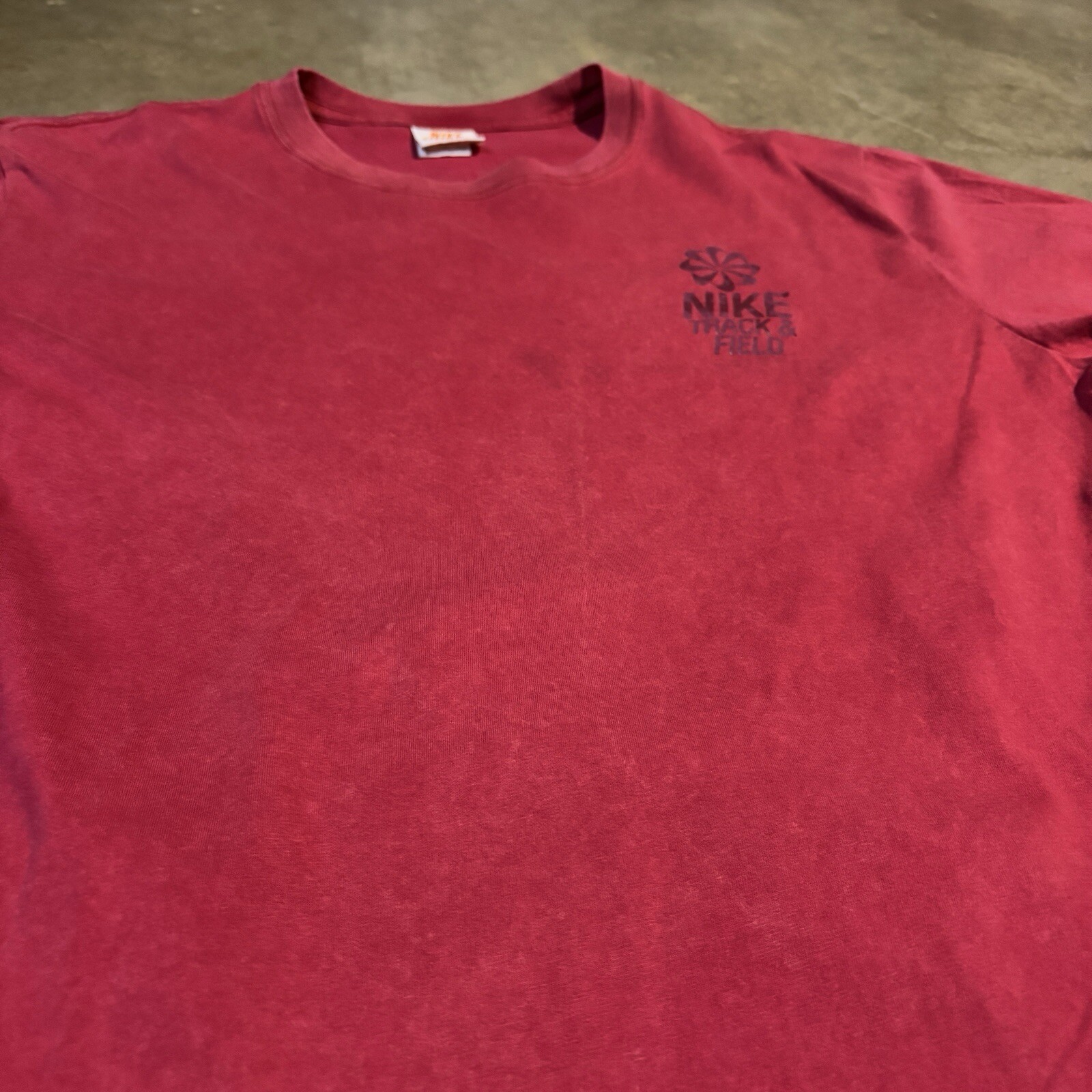 Nike Pinwheel Track & Field Graphic T Shirt Men's 2XL Red Organic Cotton gallery