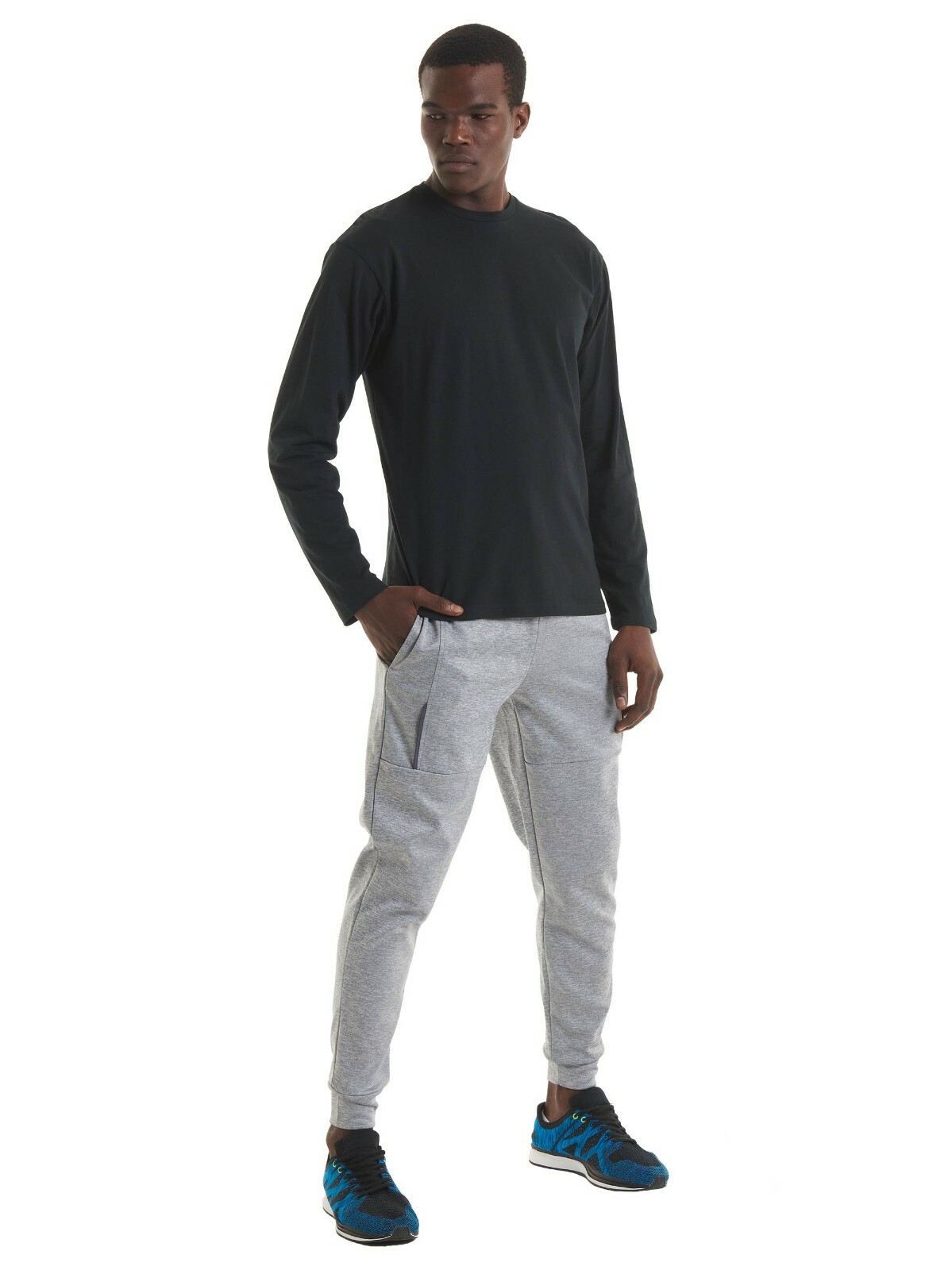 UNEEK Mens Long Sleeve T-Shirt Blank Casual Cotton T Shirt Plain Work Unisex Tee gallery
