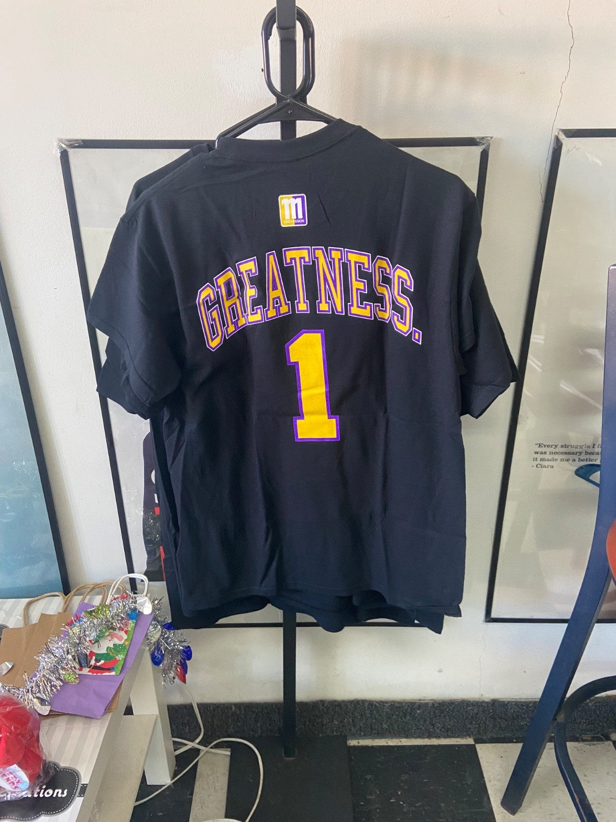 One Mission “Greatness” T-Shirt Double Sided Shirt Black Size XL & XXL Cotton gallery