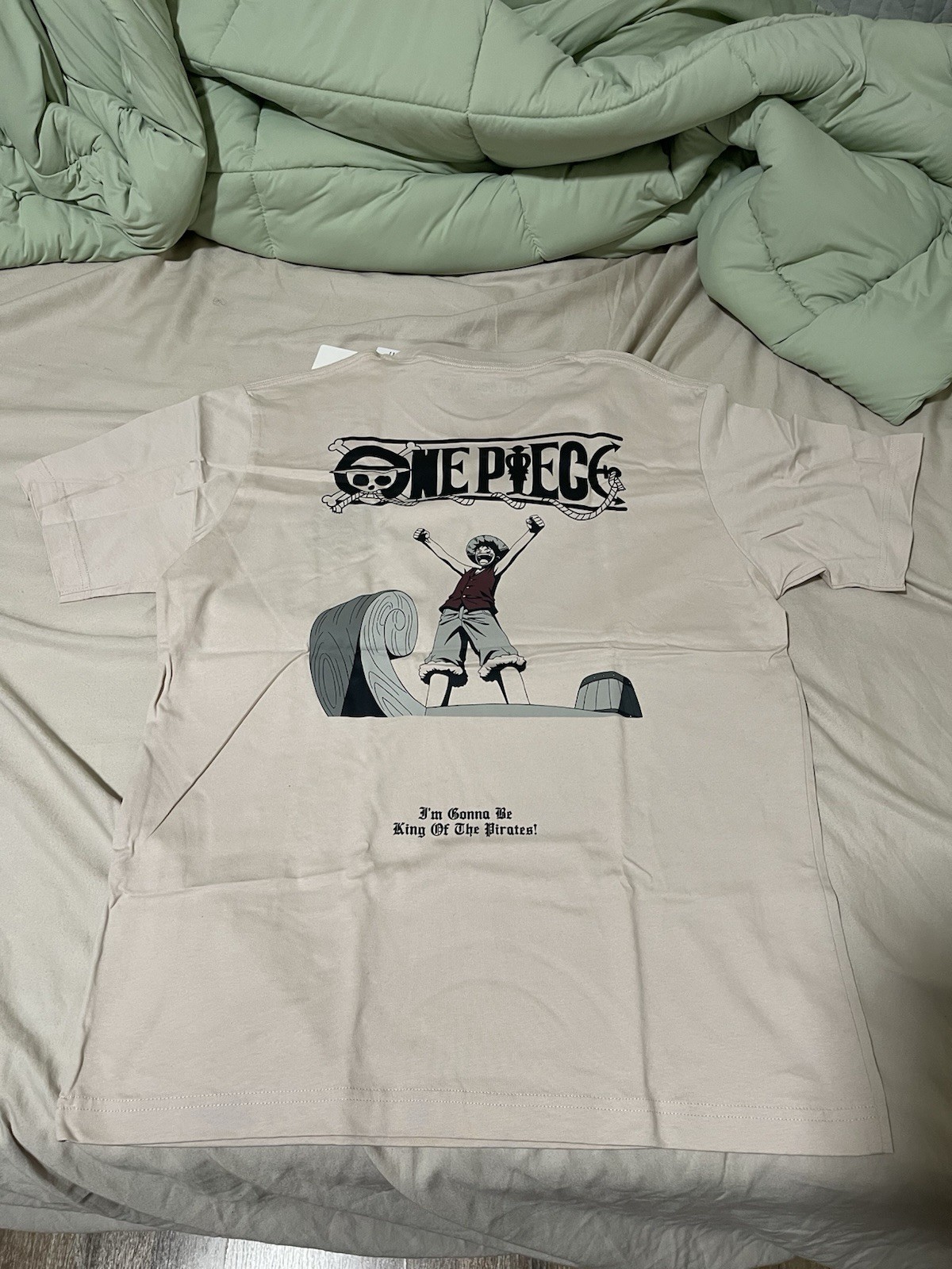 Uniqlo UT One Piece Monkey D. Luffy Beige Cotton Crew Neck Tee Men’s S gallery