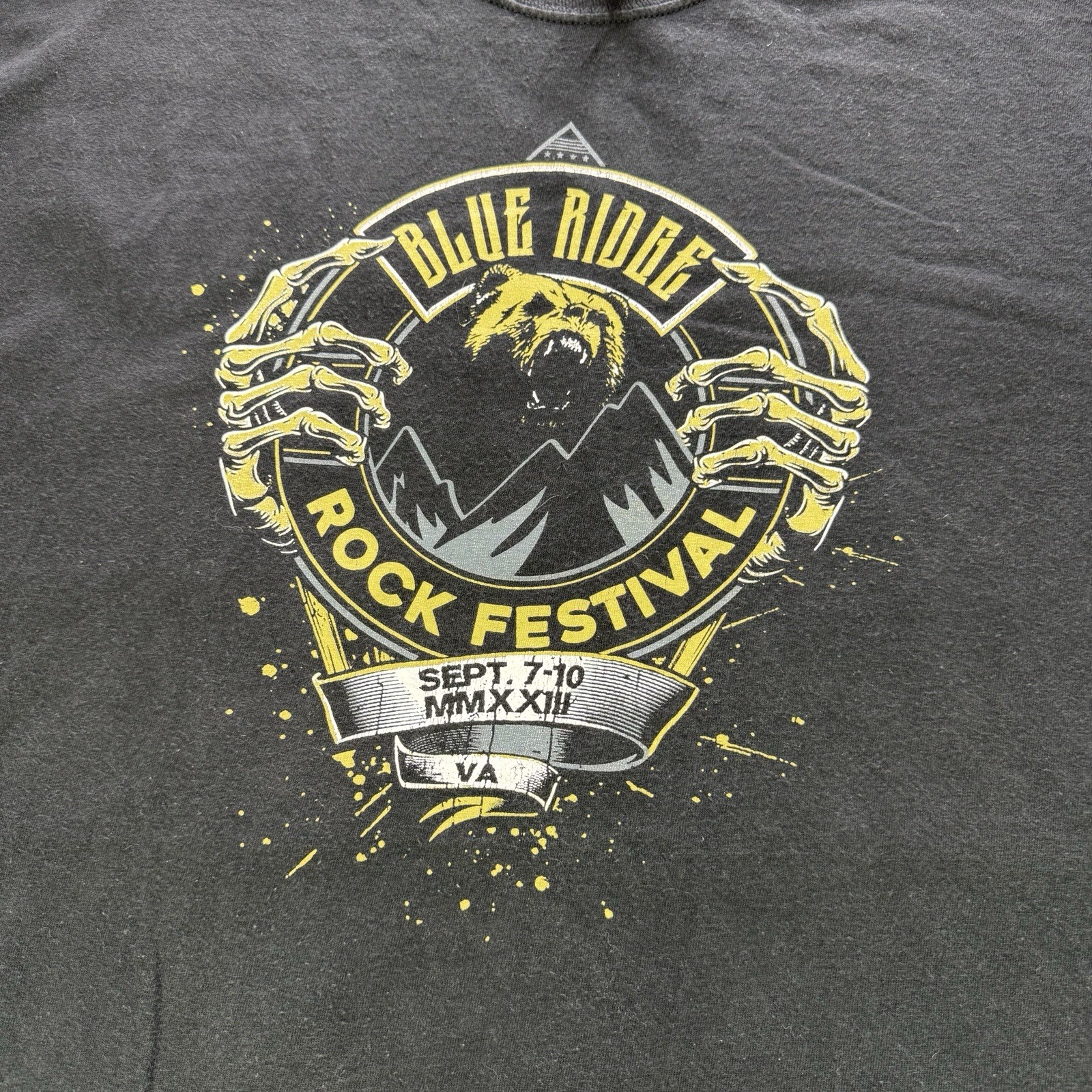 2023 Blue Ridge Rock Festival Shirt Virginia Official Lineup Dbl Sided Bear XL gallery