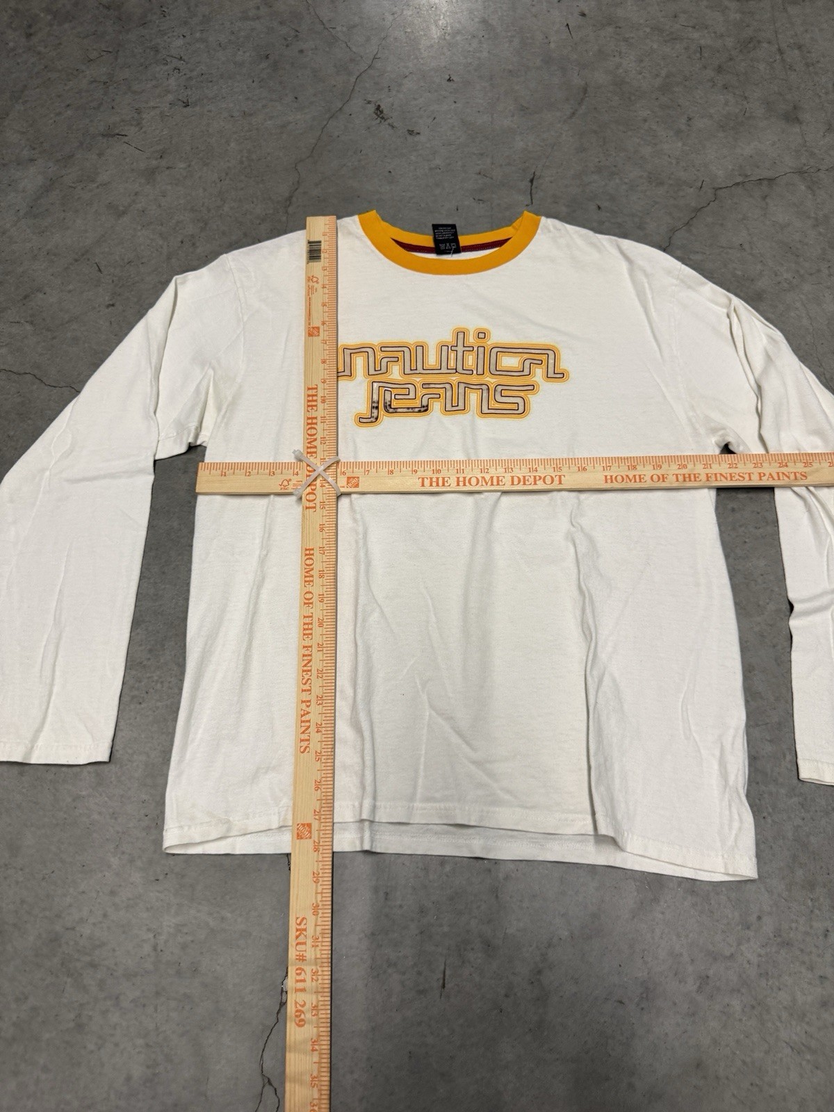 Nautica Vintage Y2K Longsleeve White And Yellow gallery