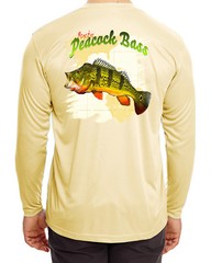 Dixie Land Outdoors microfiber Peacock Bass long sleeve fishing t shirt 30+ uv