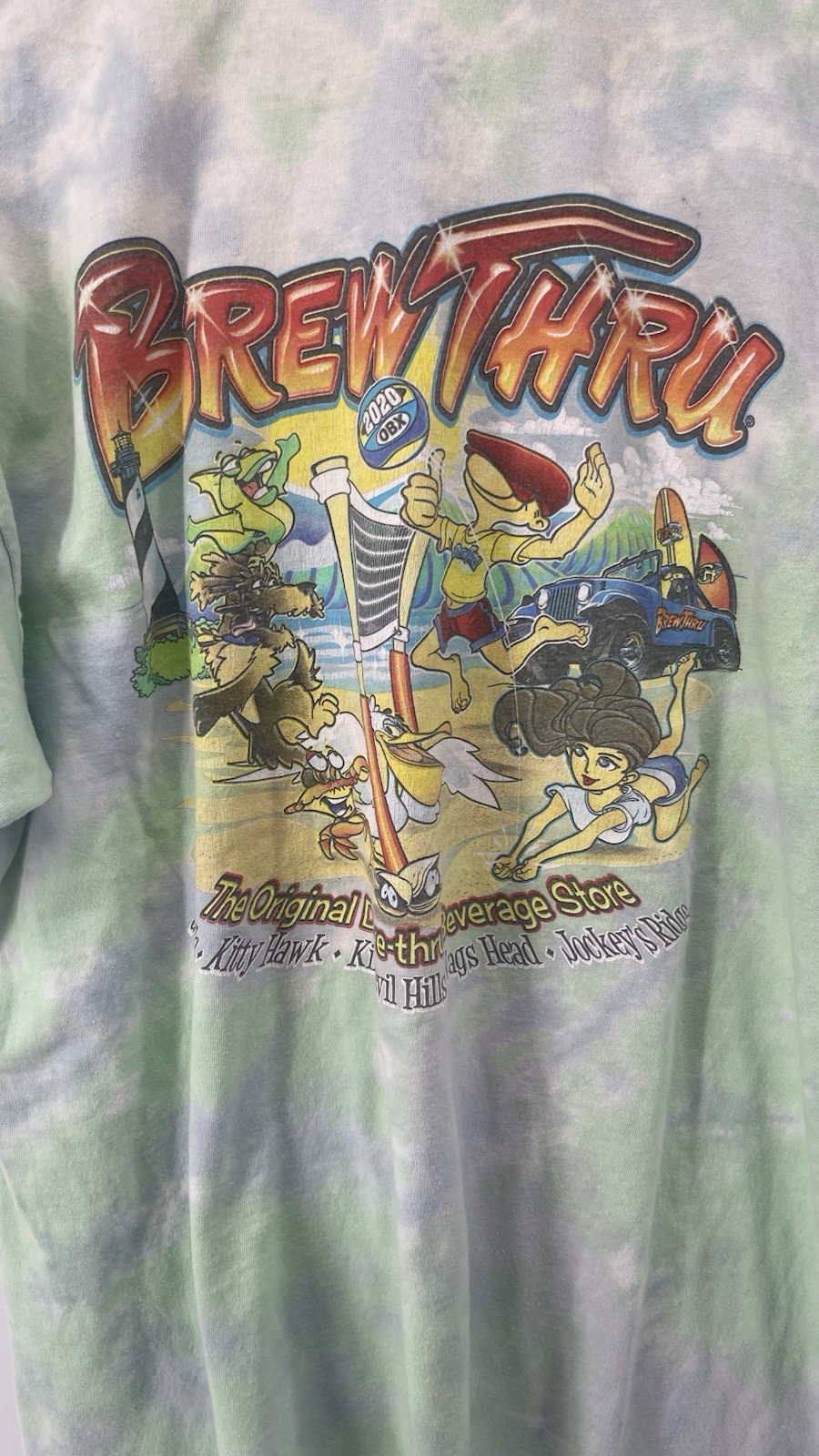Colortone Brew Thru Outer 2020 OBX Tie-Dye Graphic T-shirt Size XL gallery