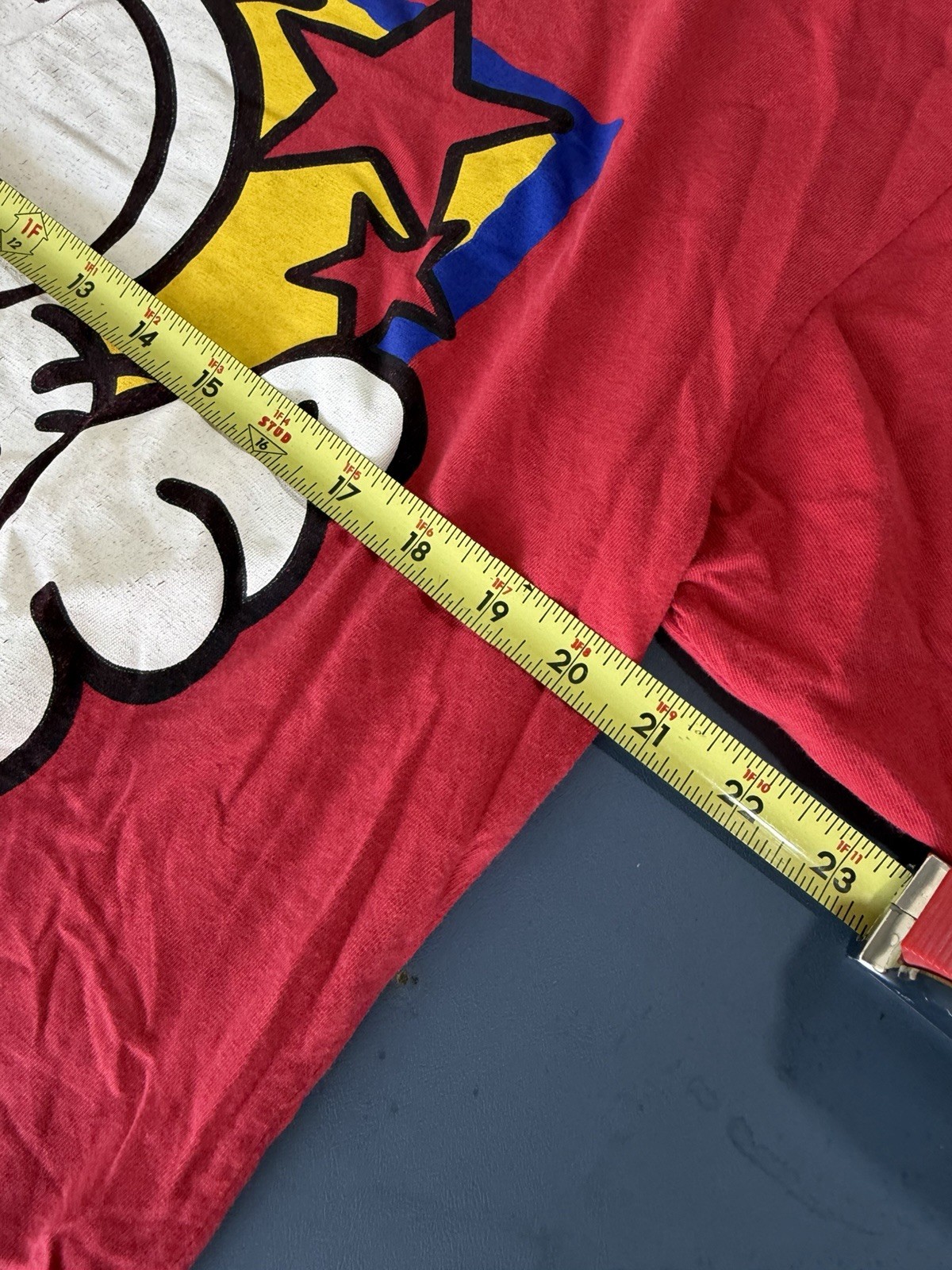Vintage 90s Bootleg Mickey Mouse “Bobdog” Graphic T-Shirt Red Cartoon Tee Size L gallery