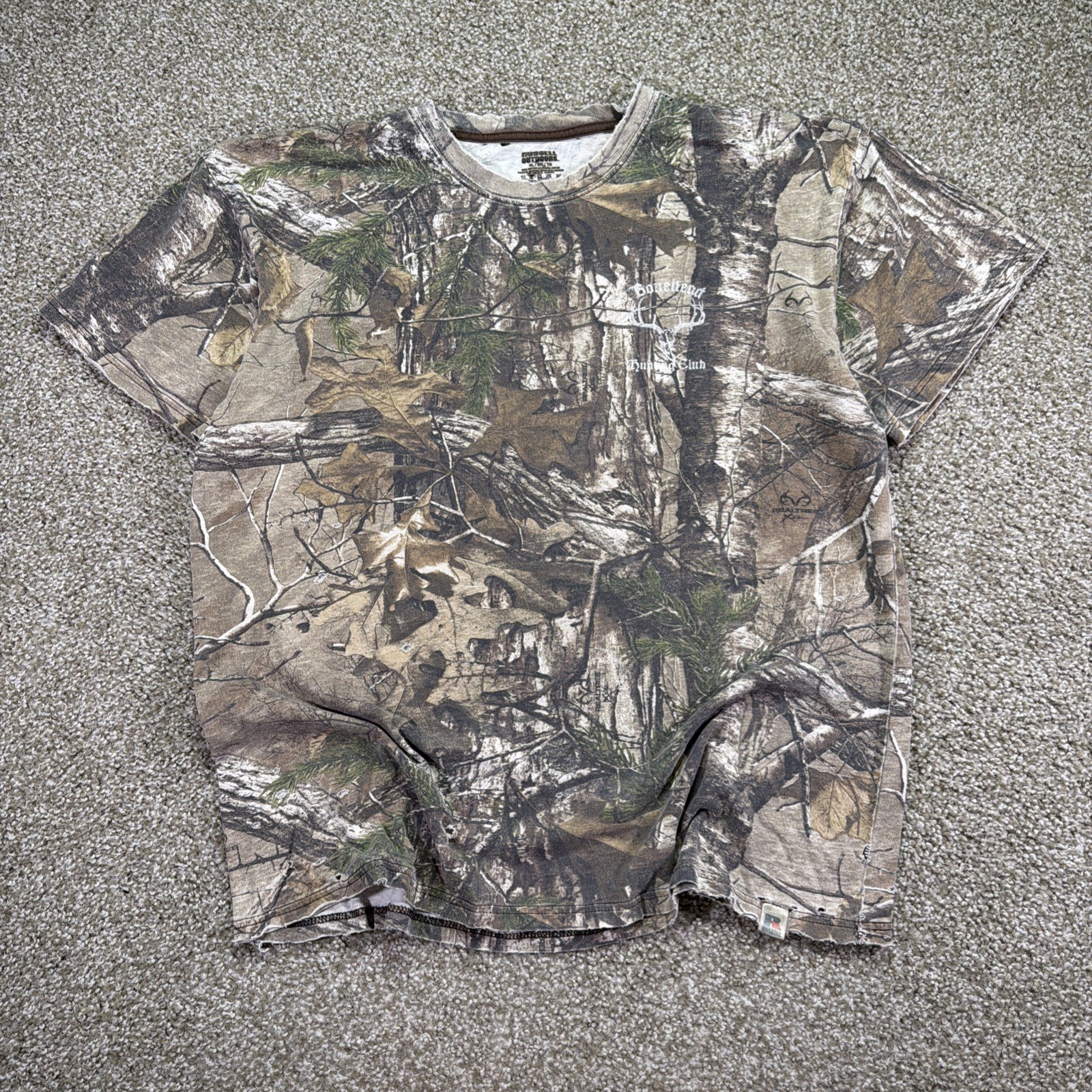 Vintage Russell Athletic Camo Tee Super Faded And Distressed Size XL Essentials gallery