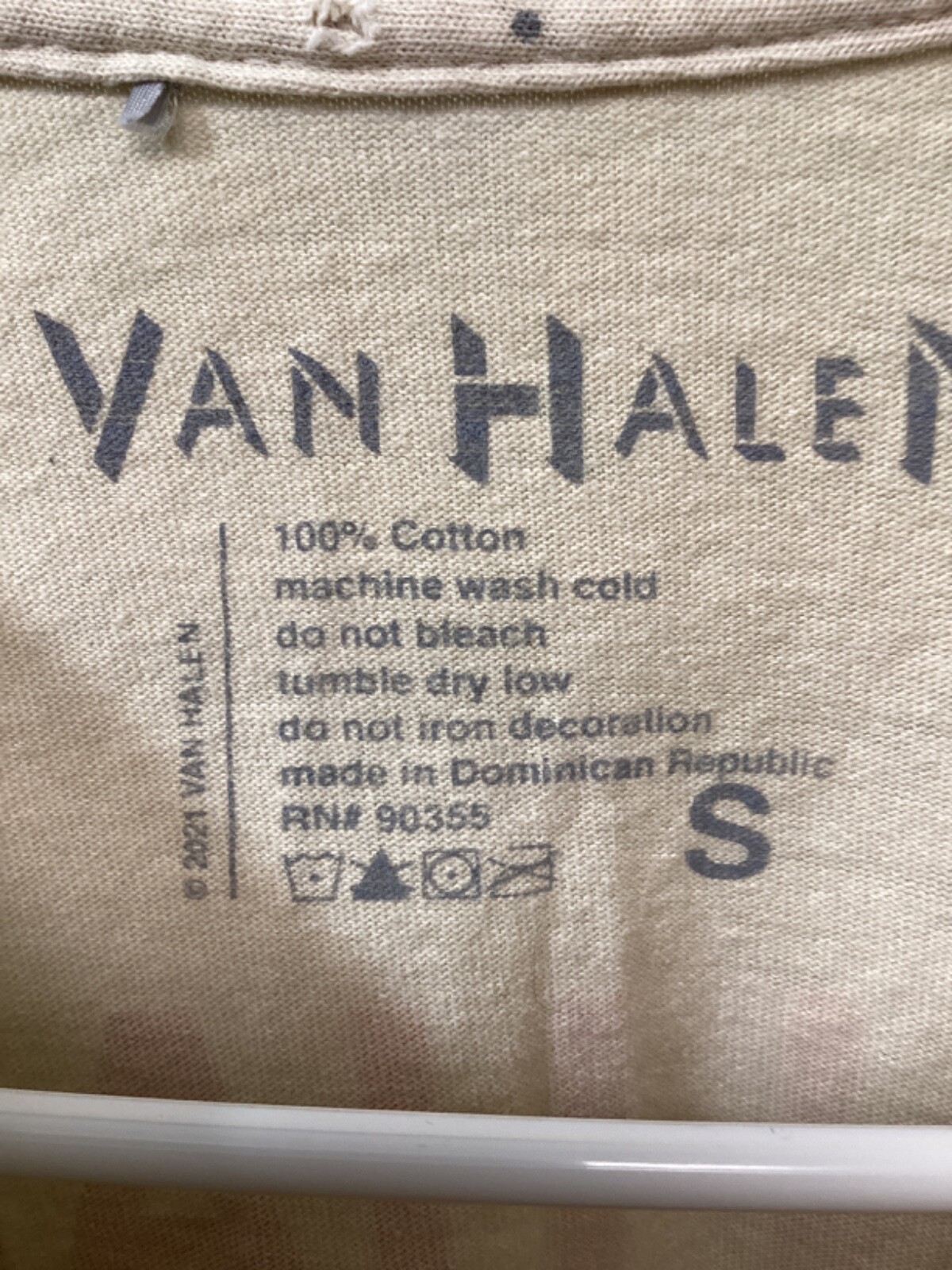 Van Halen World Tour 1979 Beige Small Cotton T Shirt T4 gallery