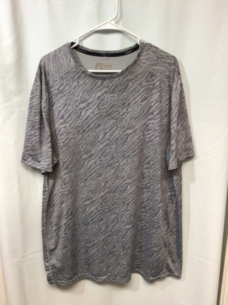 Russell Dri-power 360 Gray XL Poly Blend T Shirt T4