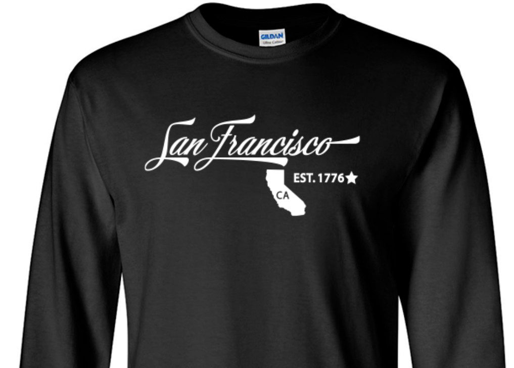 San Francisco California T-Shirt Long Sleeve Graphic Tee Unisex Apparel Custom gallery