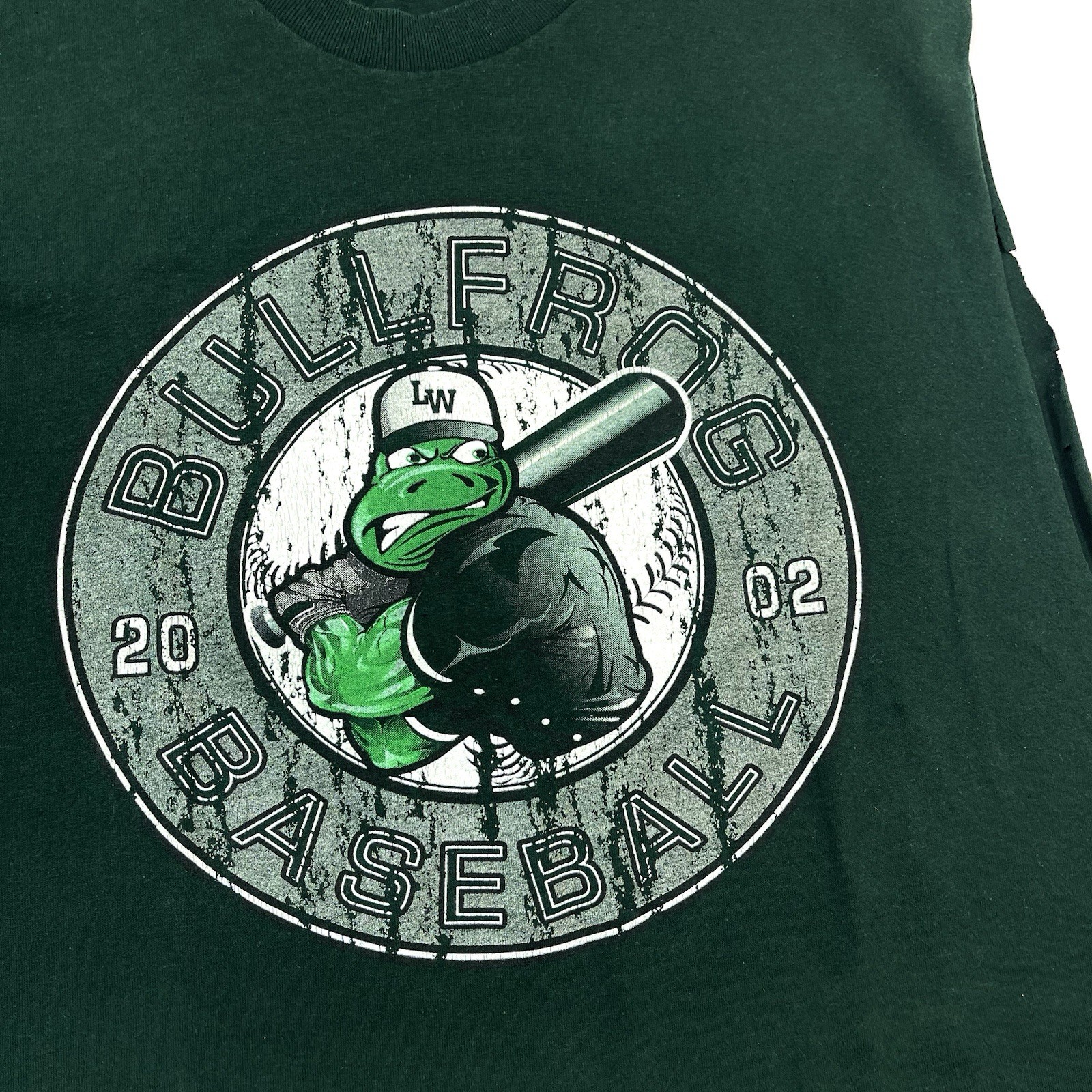 Bullfrog Baseball 2002 Sleeveless Customized Cut-Off T-Shirt Green Men’s L gallery