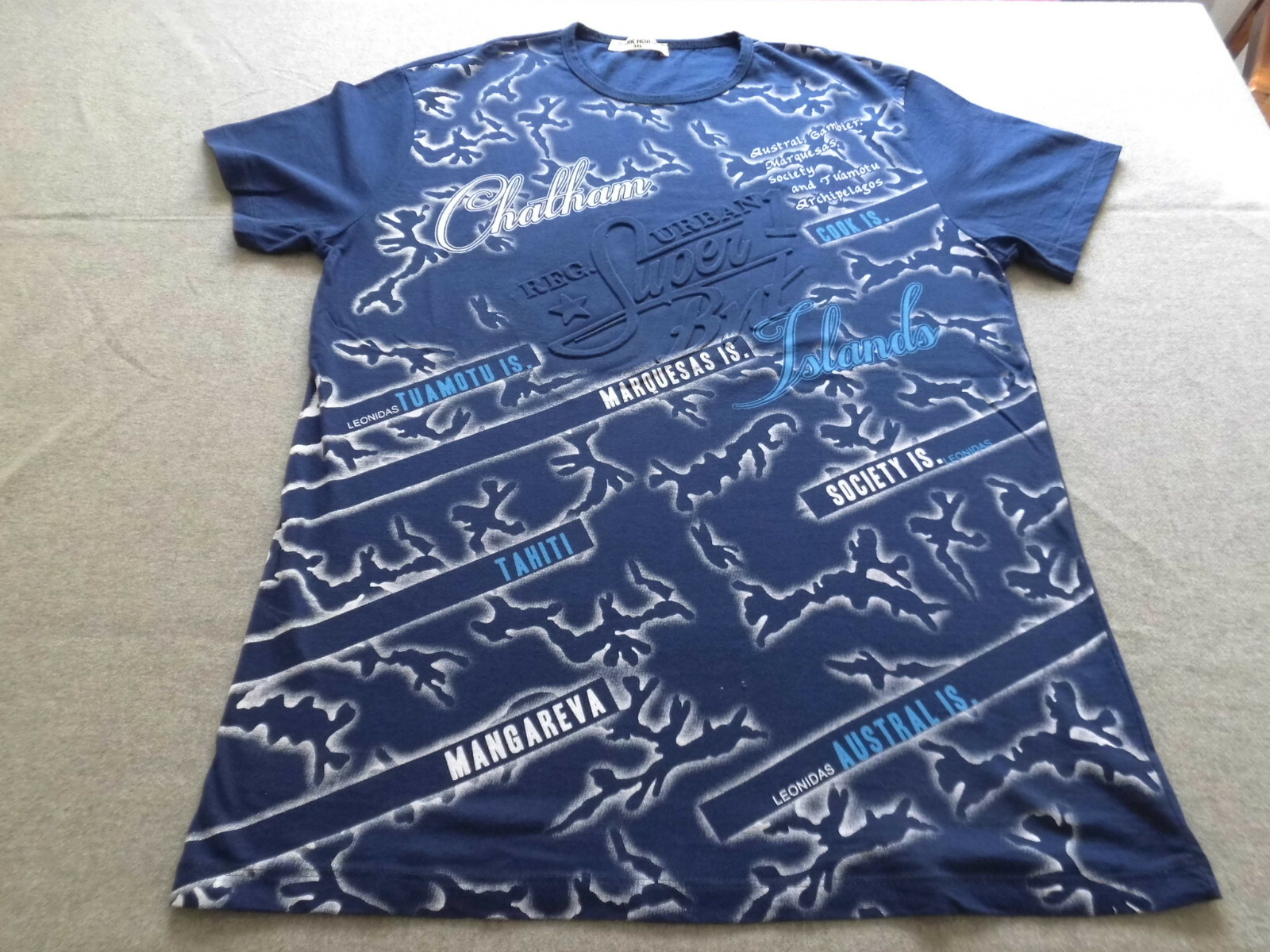 Mens T Shirt Blue DARK Horse XL - 2XL Crew Neck Genuine New Unworn  gallery