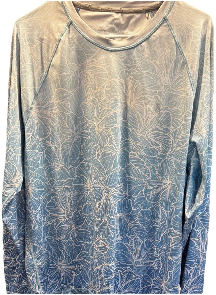 Men's L Tommy Bahama Island Zone Crew Neck Shirt Fishing Beach Outdoor Tye Dye gallery
