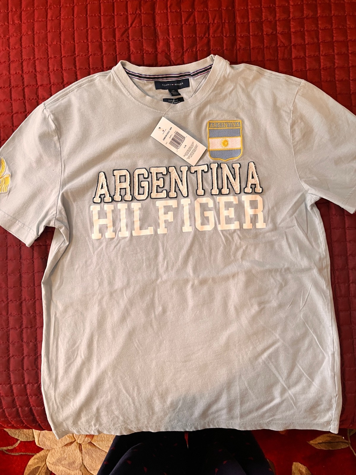Argentina Football FIFA world cup Soccer Tee Shirt Tommy Hilfiger brand gallery