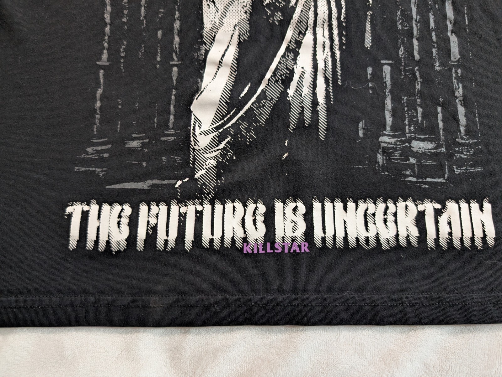 Killstar The Future is Uncertain Short Sleeve Black Graphic T-Shirt Large gallery