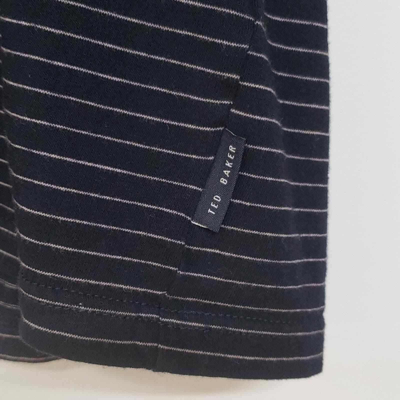 Ted Baker London Dayout Striped Crew Neck Short Sleeve T Shirt Men's Medium gallery